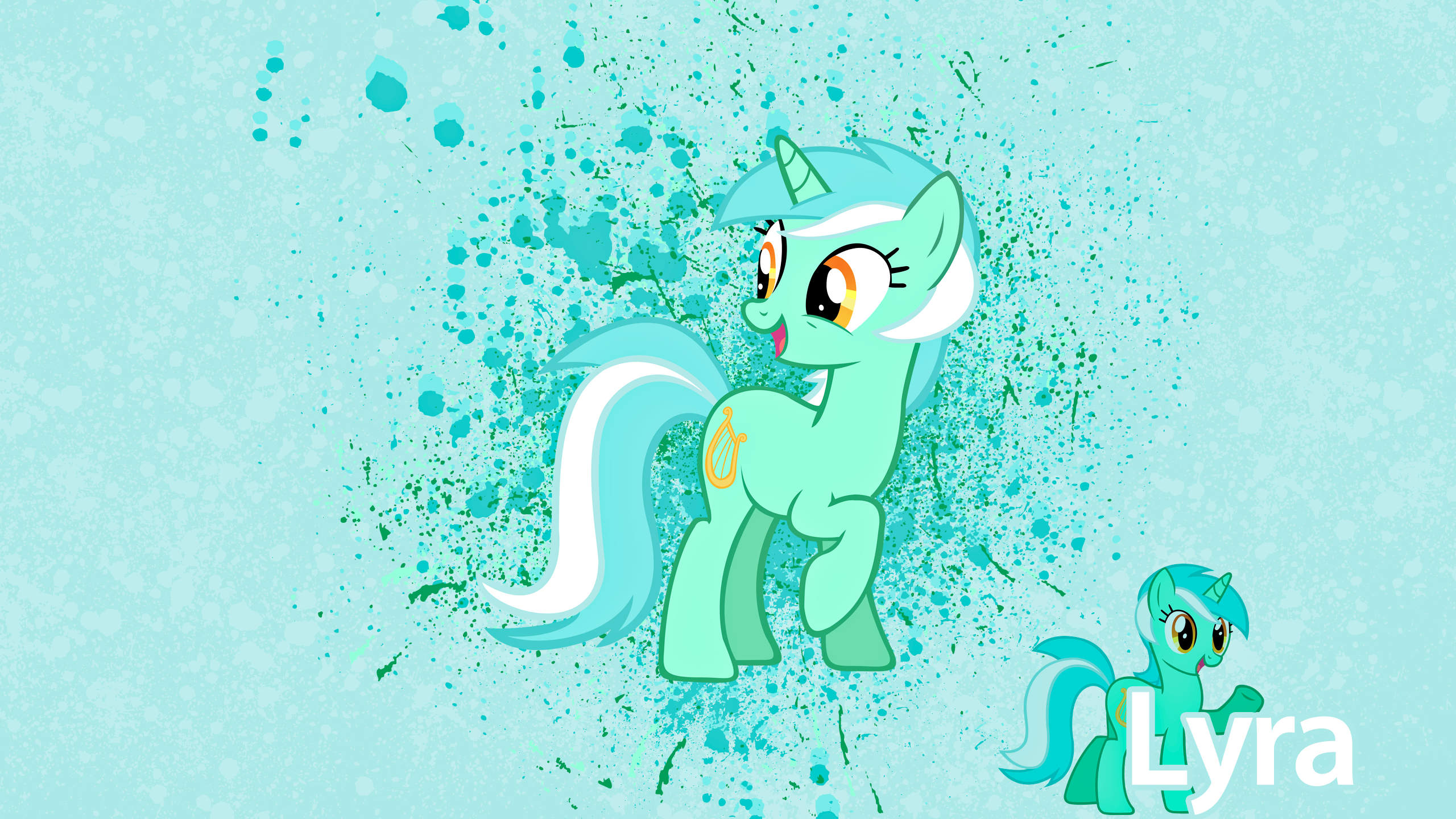 Lyra Ink Splatter Wallpaper by alanfernandoflores01, Shelmo69 and Trildar