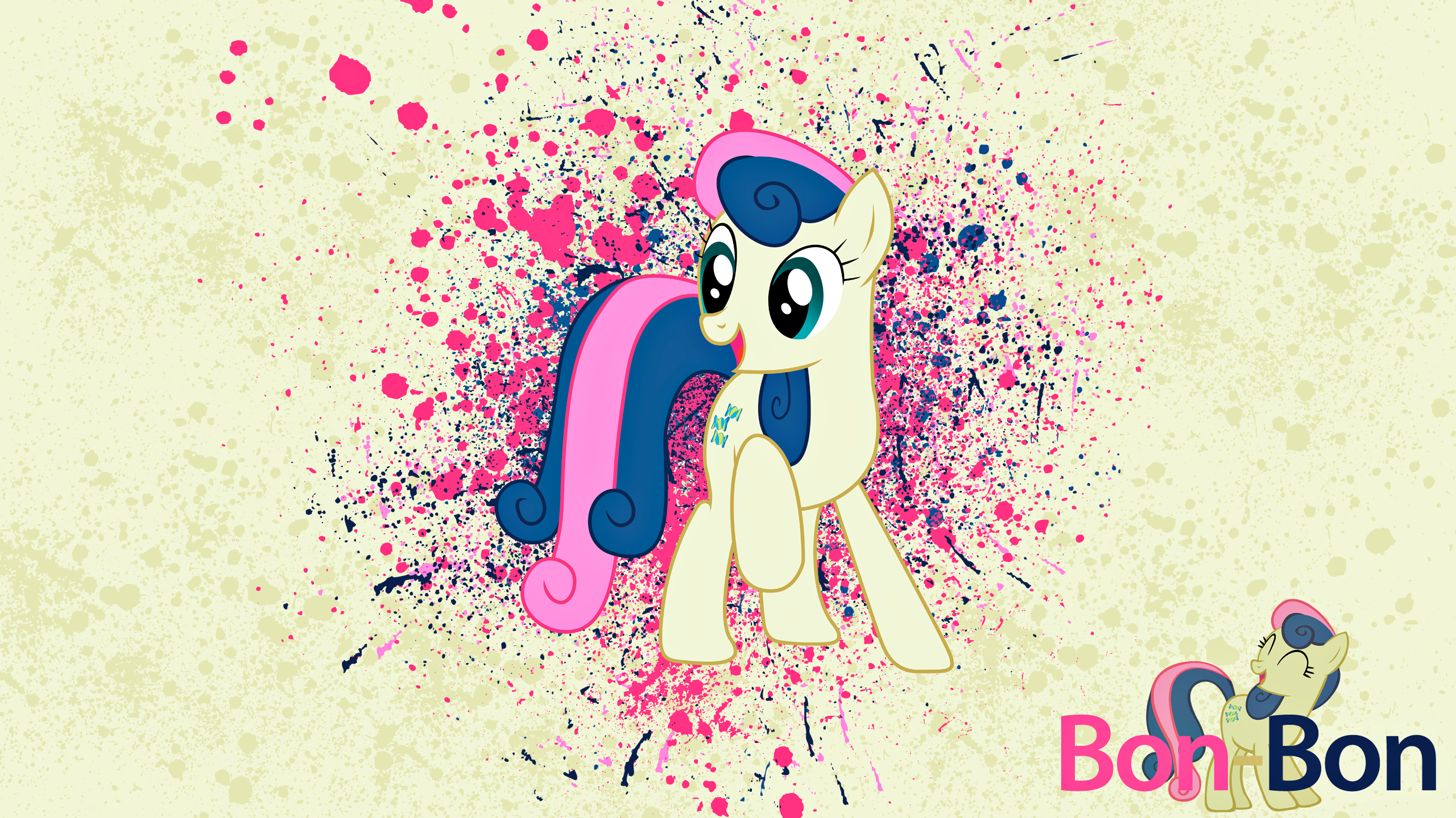 Bon-Bon ink Splatter Wallpaper by alanfernandoflores01 and Shelmo69