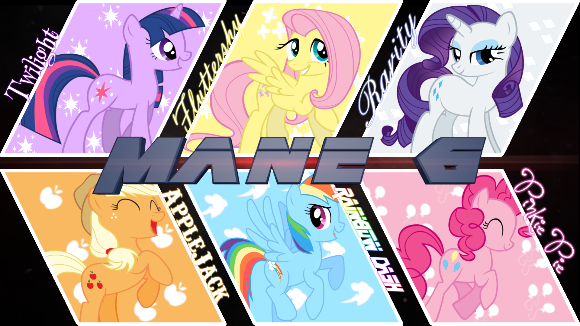 The Mane 6 by ABadCookie, Bronyvectors, drewdini, mandydax, MrSleepyguy, StardustXIII and Unfiltered-N