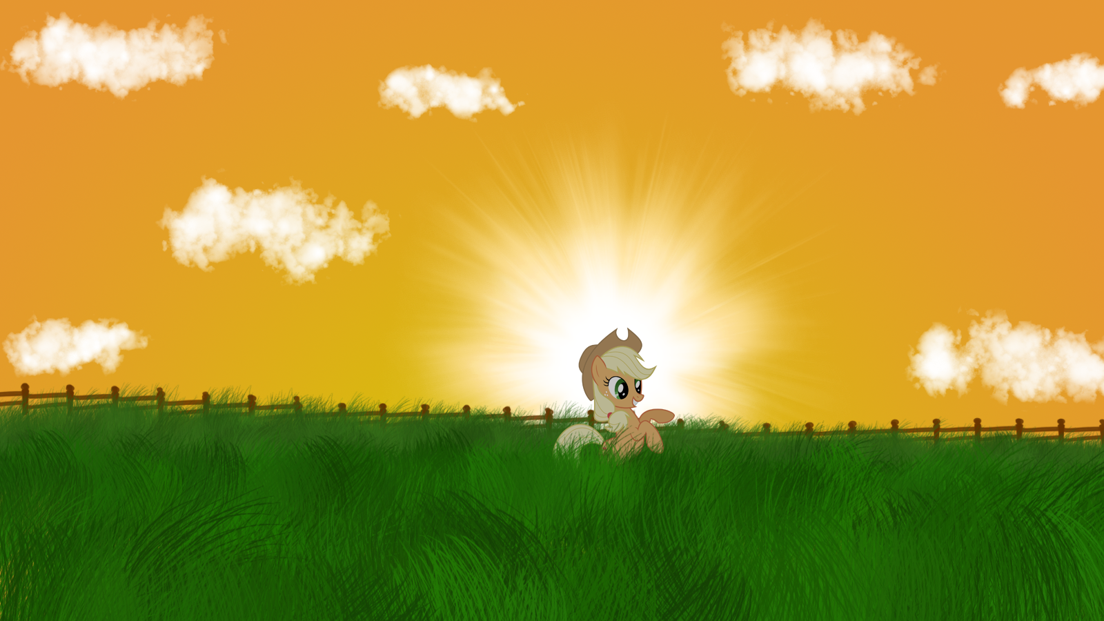 Apple Jack Wallpaper by MoonGazerThePony and patekoro
