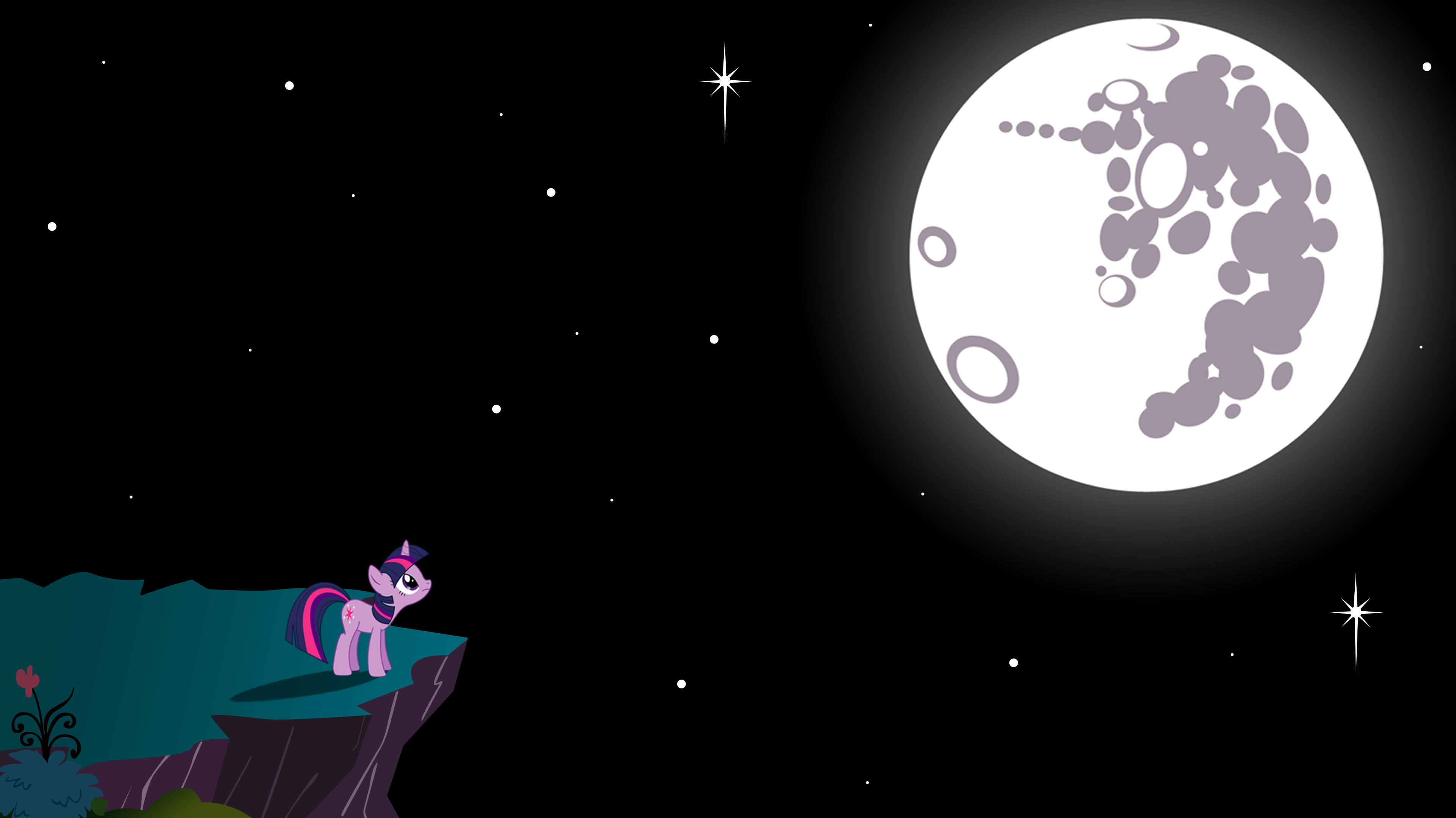 Twilight considers the future (Wallpaper) by Larsurus and MyLittlePinkieDash