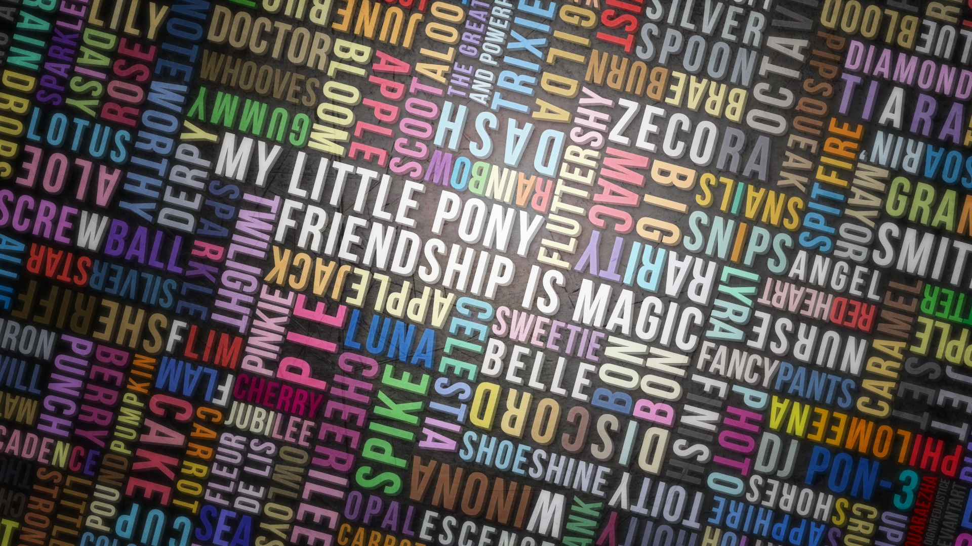 MLP:FiM Typography Wallpaper by Paradigm-Zero