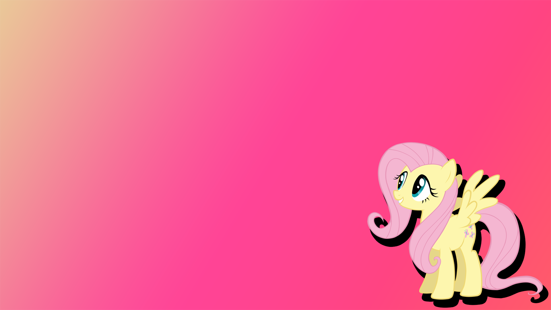 Simple wallpaper - Fluttershy by FknSpitfire