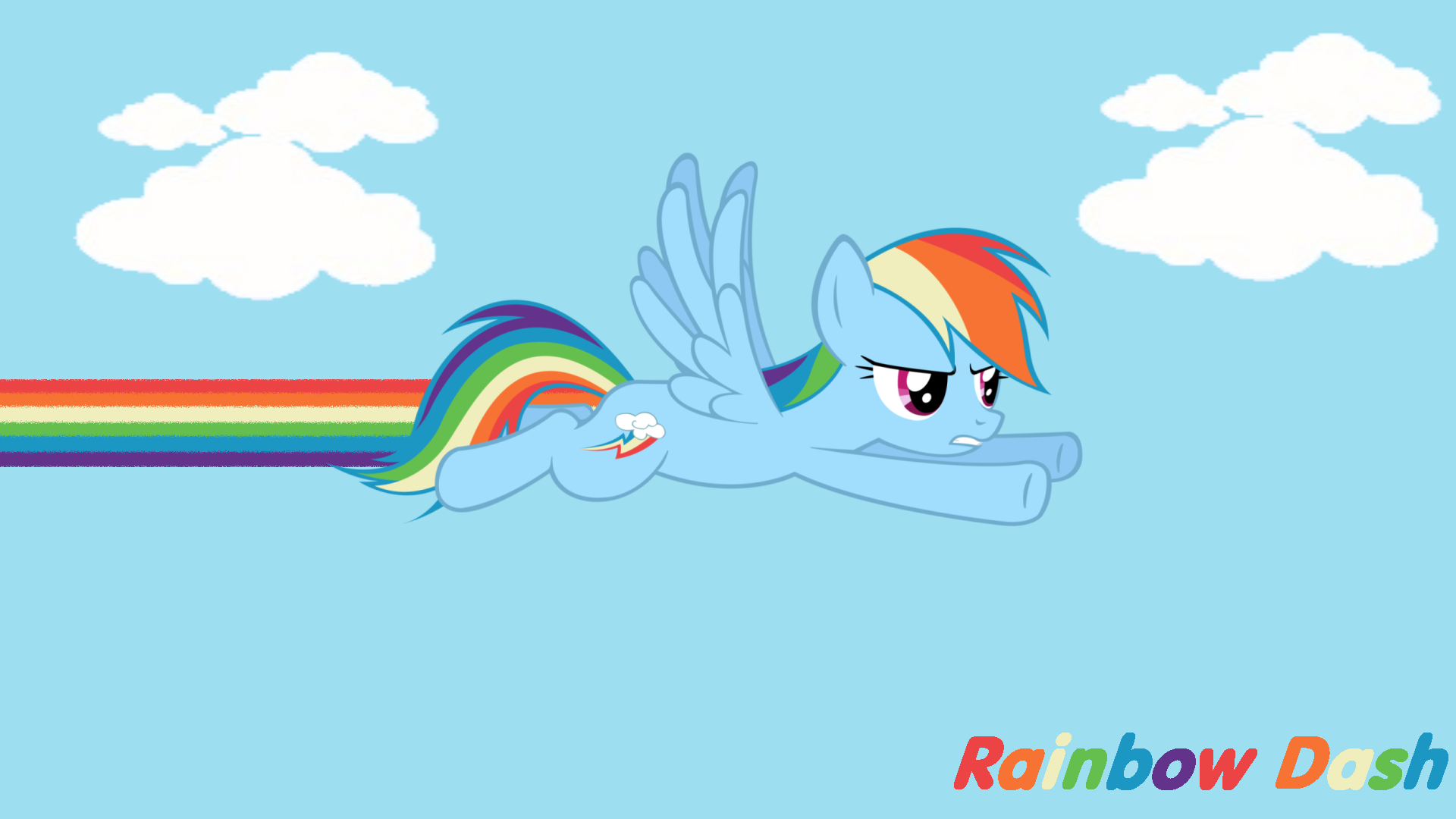 MLP: Rainbow Dash: Dashing Off Background by MasterRottweiler and SweetCandace
