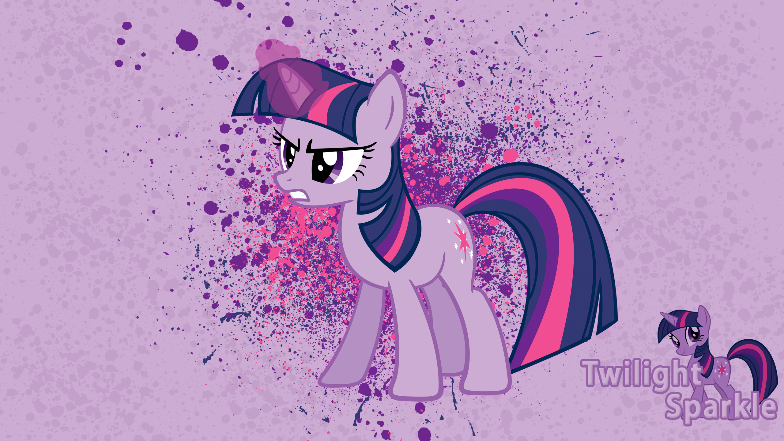 Twilight Sparkle Ink Splatter Wallpaper by alanfernandoflores01