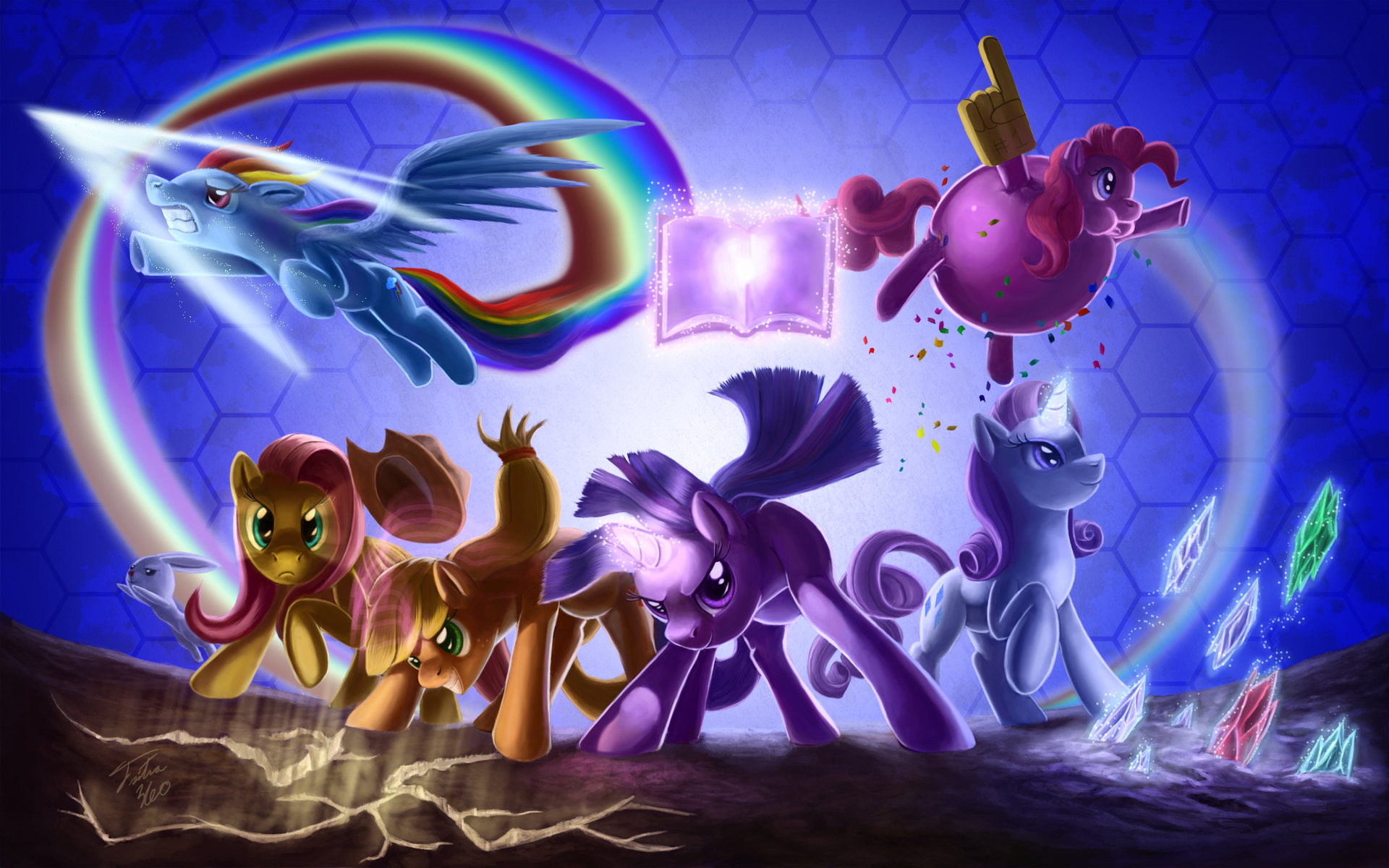 Mane 6_Fighting Is Magic by Tsitra360