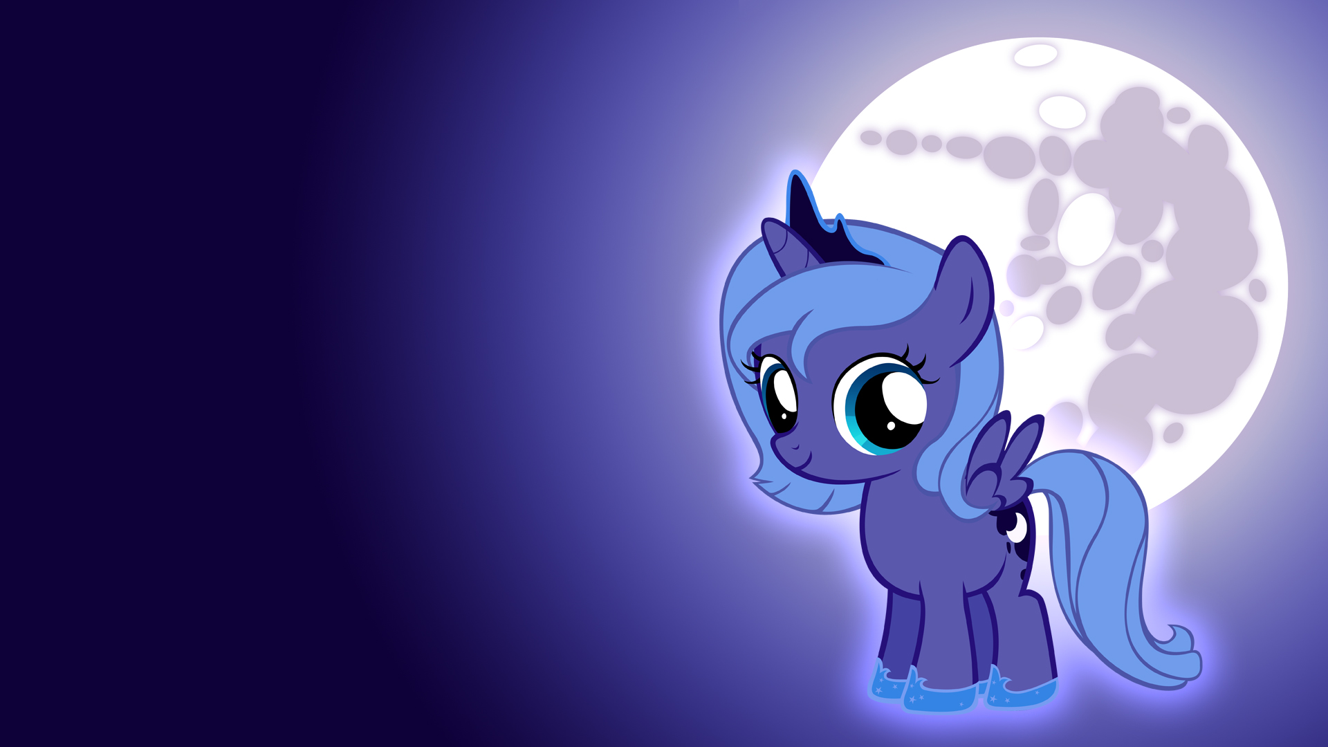 Filly Luna Wallpaper by MoongazePonies, Pappkarton and SpiritofthwWolf