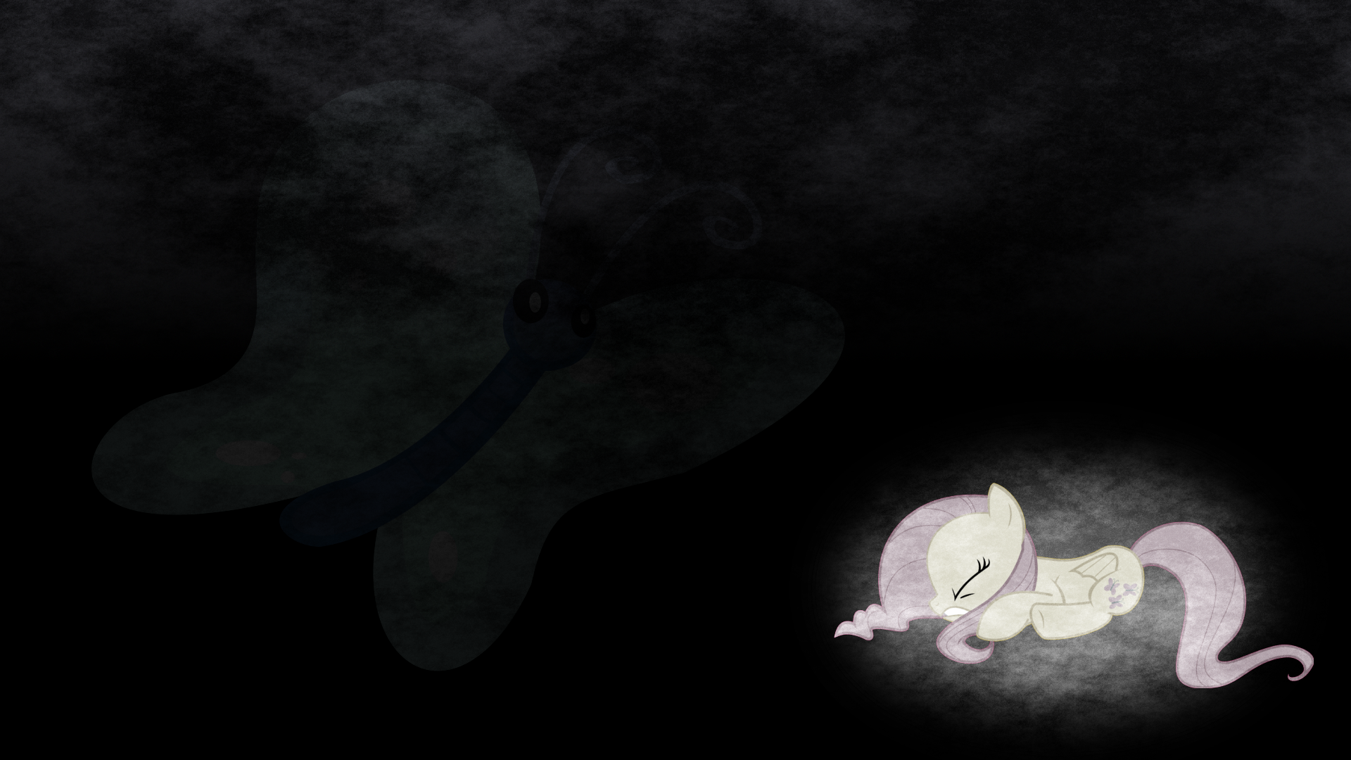 This Butterfly Scares Fluttershy - Wallpaper by Fennrick, speedingturtle and TheSharp0ne