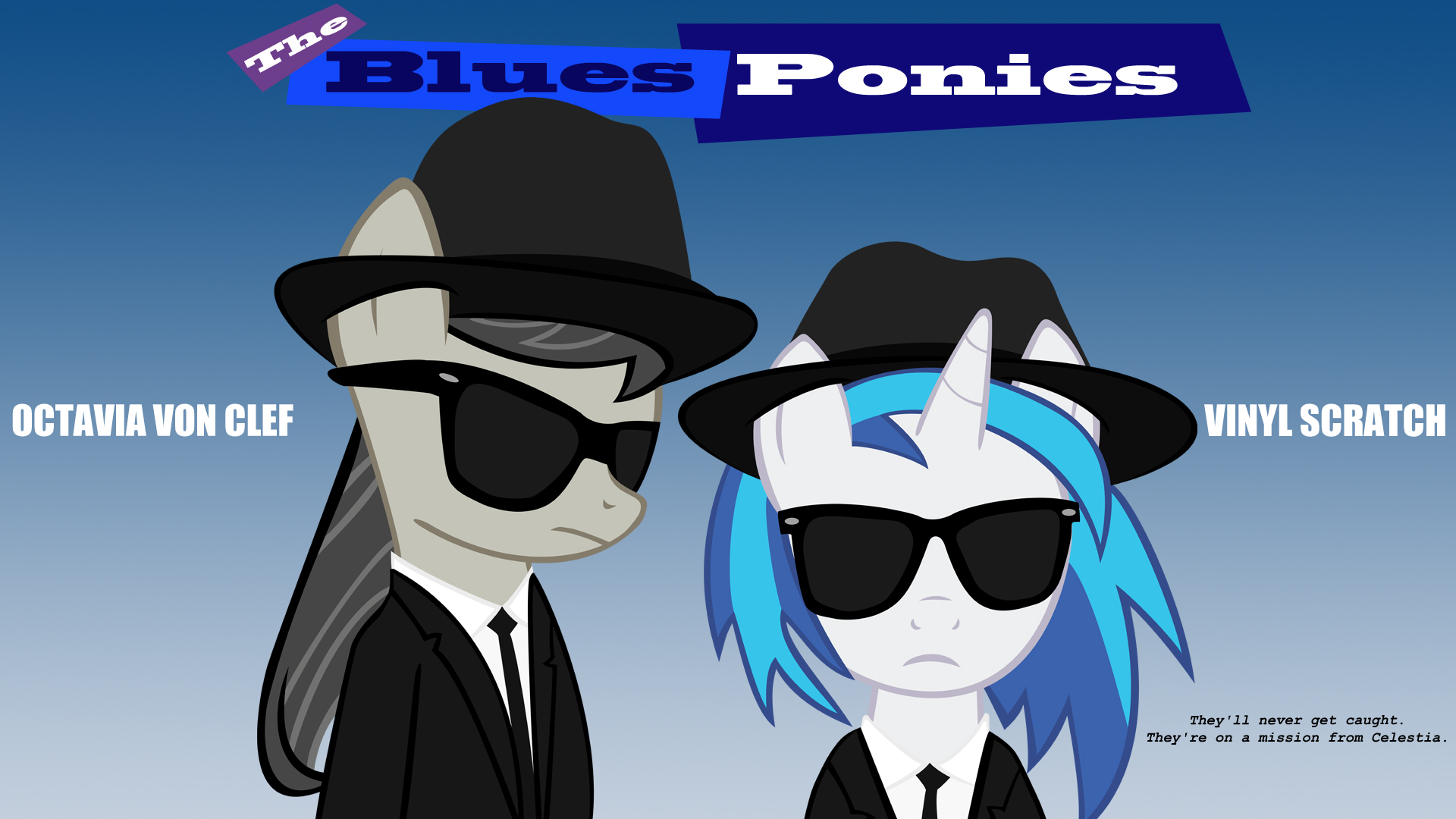 The Blues Ponies Wallpaper by Gen-Jack-Oneill and Pappkarton