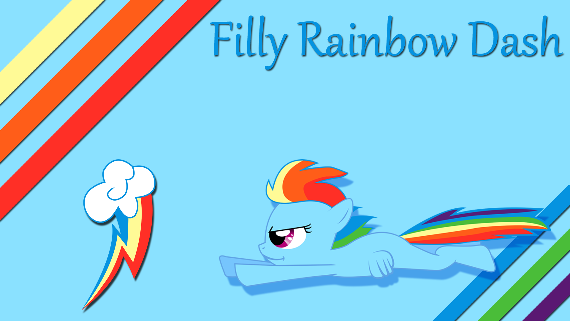 Filly Rainbow Dash Wallpaper by Silentmatten
