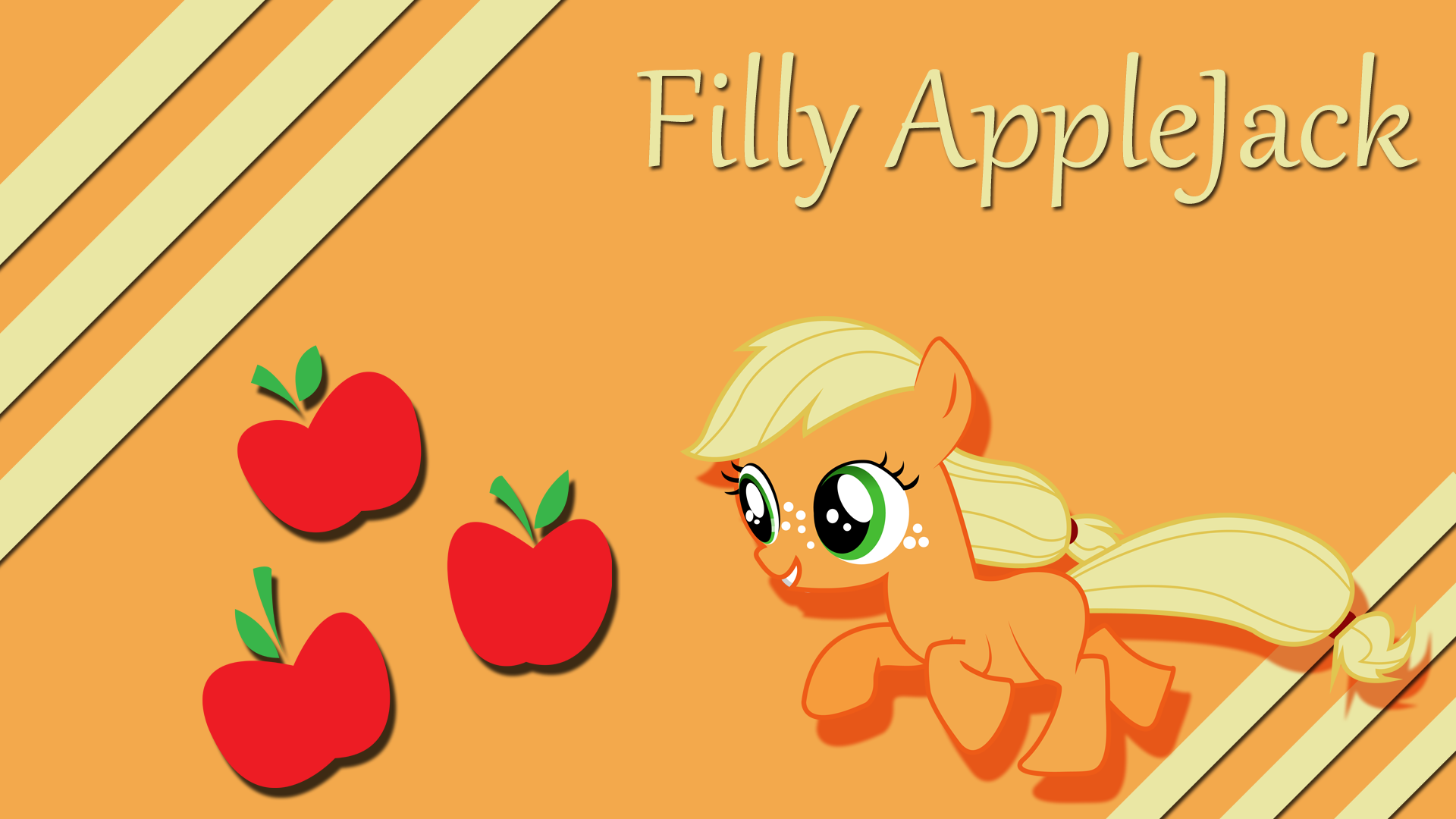 Filly Applejack Wallpaper by Silentmatten