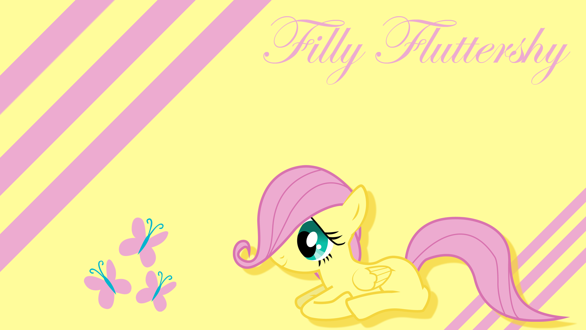 Filly Fluttershy Wallpaper by Silentmatten