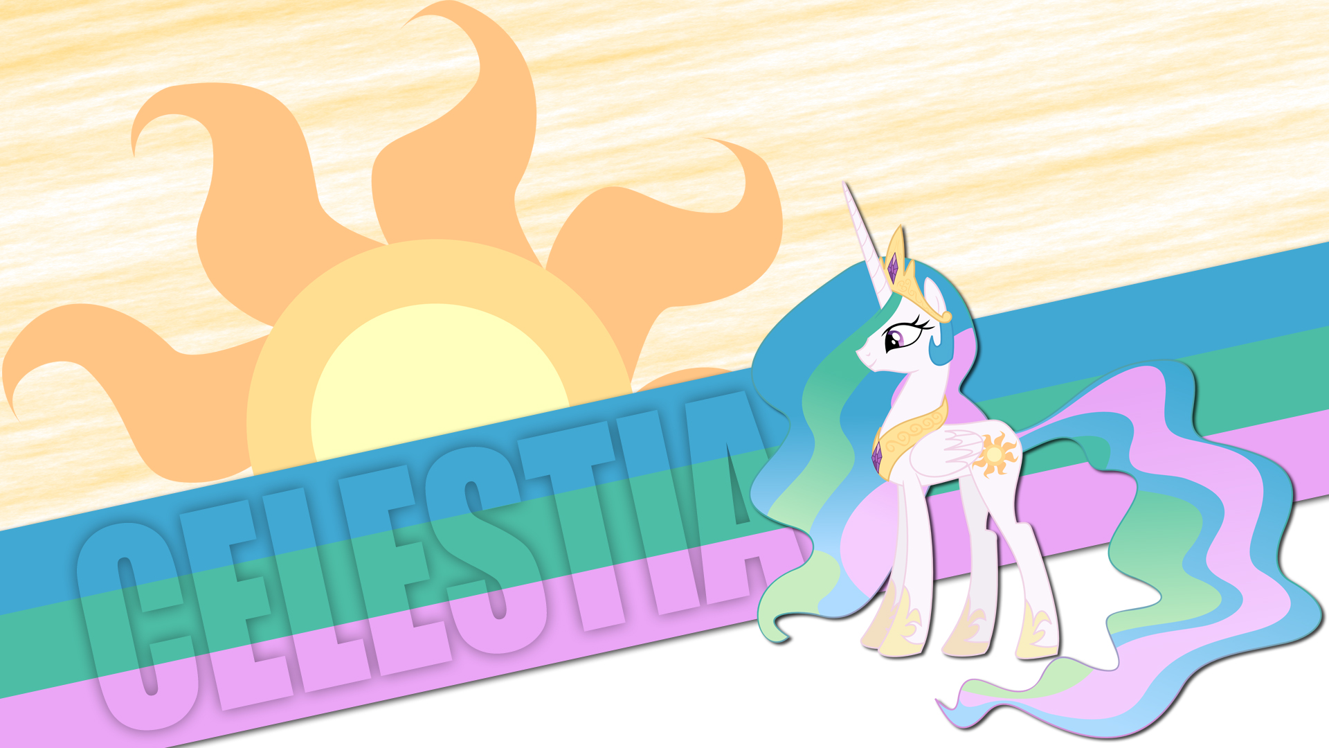 Princess Celestia Wallpaper by adcoon, BlackGryph0n and Pappkarton