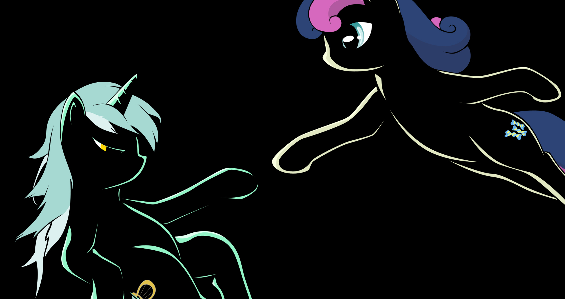 Lyra + Bonbon wallpaper by Braukoly