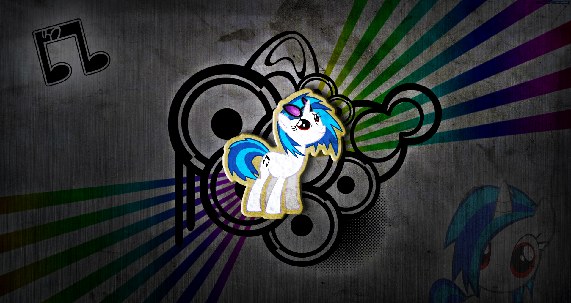 vinyl scratch Dj-pon3 texture style wallpaper by KennyKlent