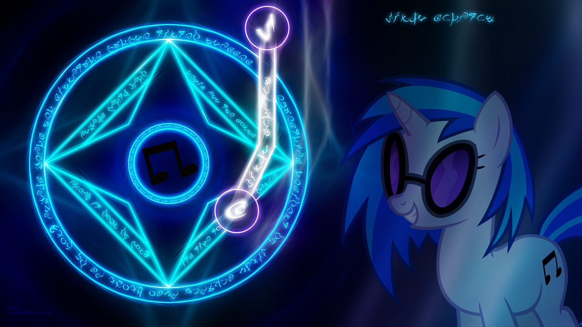 Arcane Vinyl Scratch by MoongazePonies, SierraEx and The-Smiling-Pony