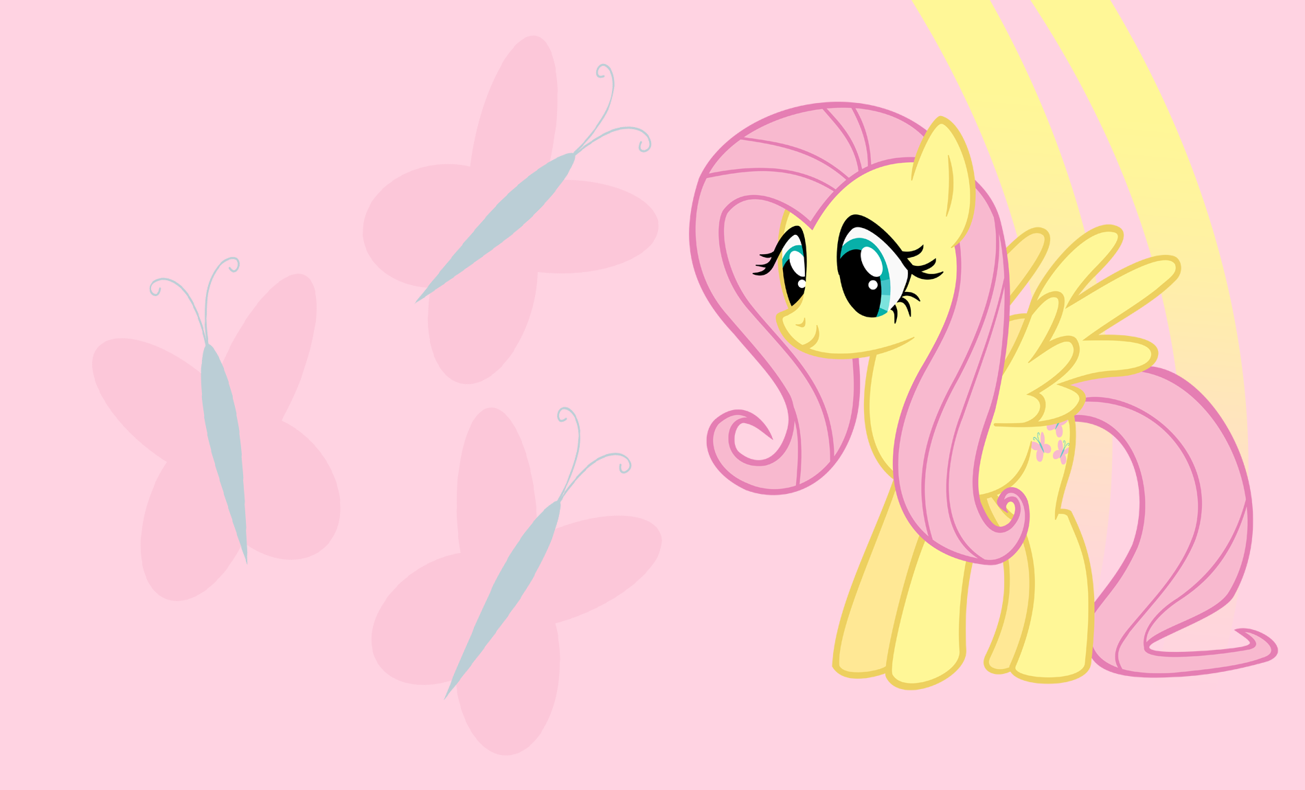 Dual Strip Wallpapers - Fluttershy by Ray-Twilight