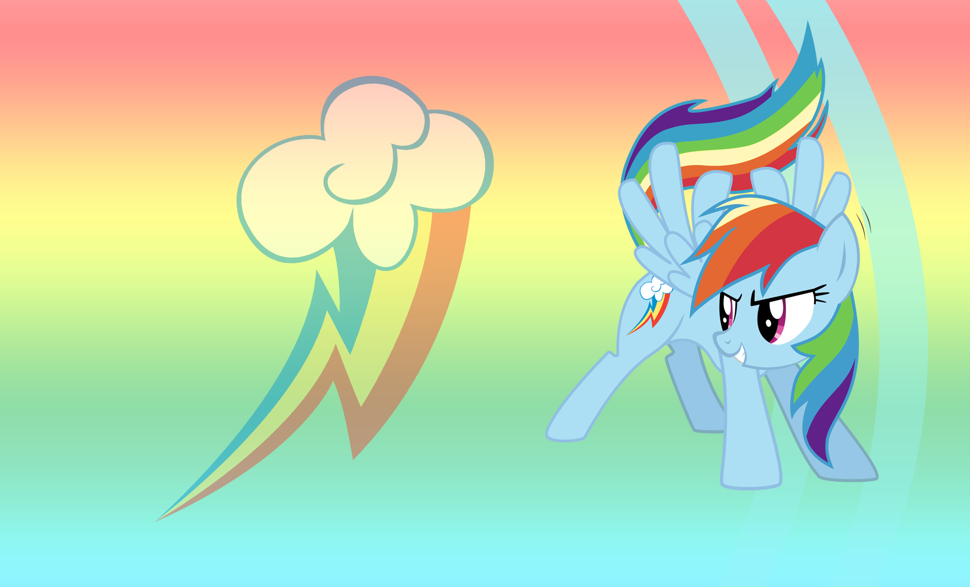 Dual Strip Wallpapers - Rainbow Dash by Ray-Twilight