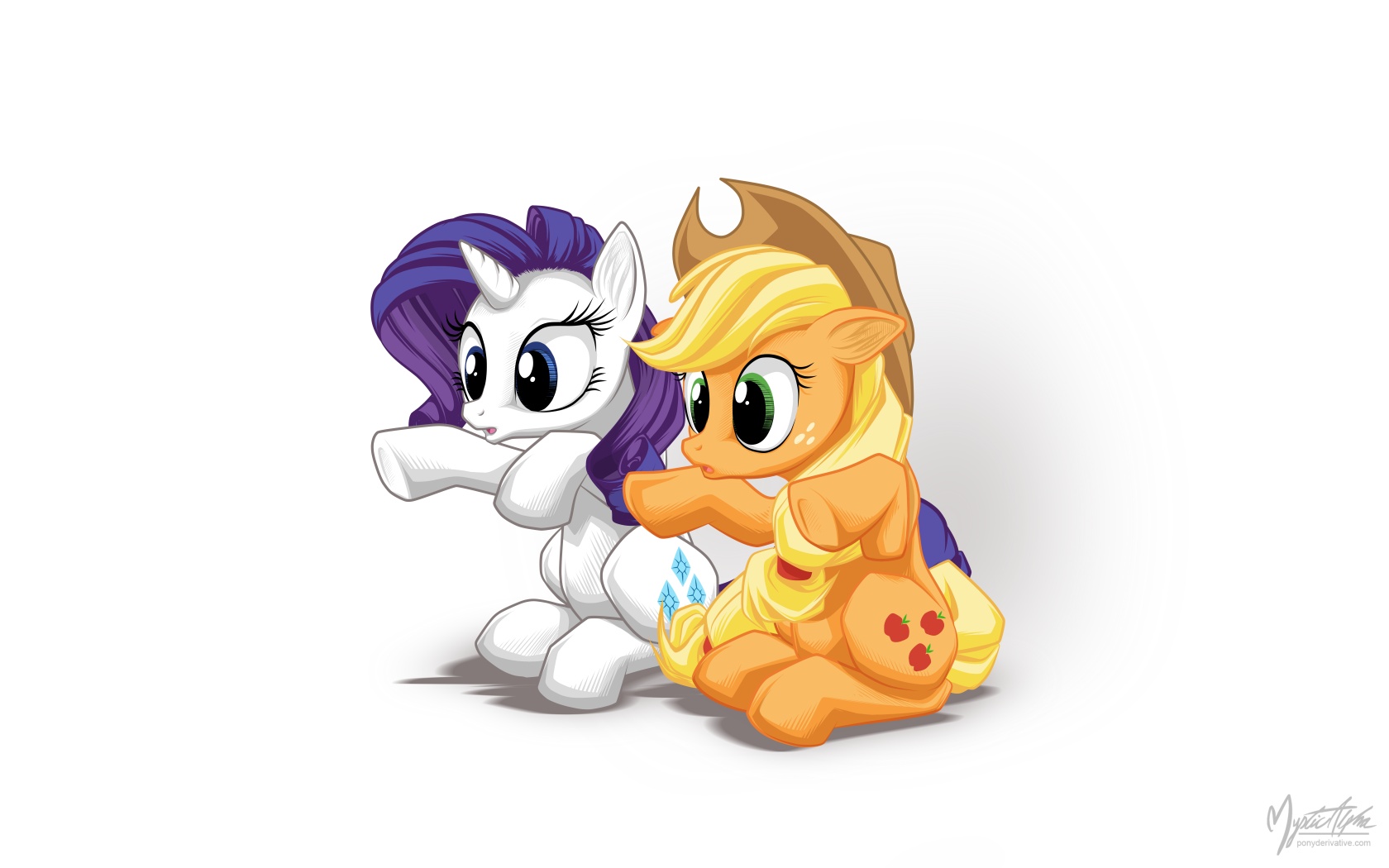 Rarity + applejack = OoOoh by mysticalpha