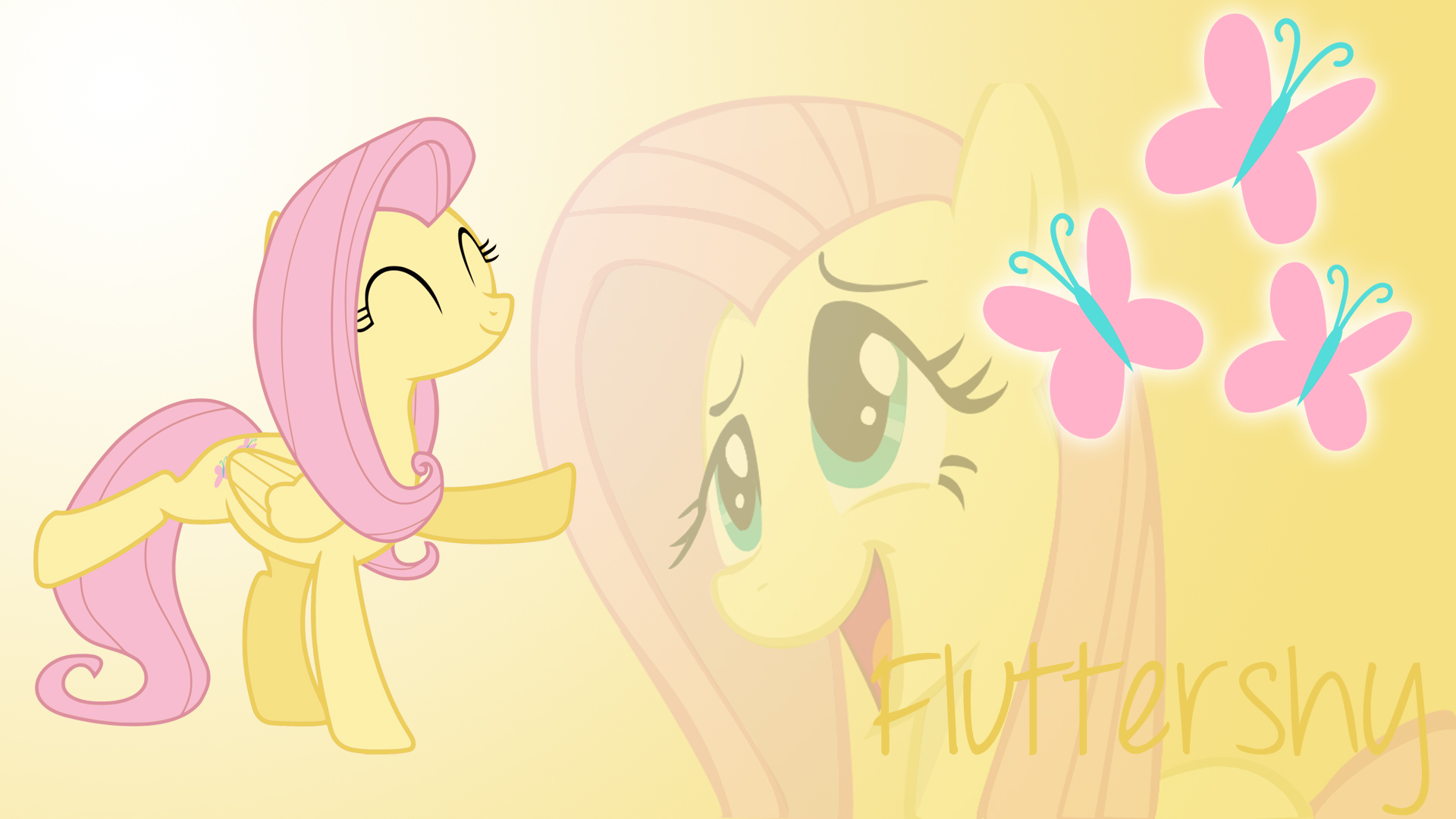 Fluttershy Wallpaper by MrIndecisive