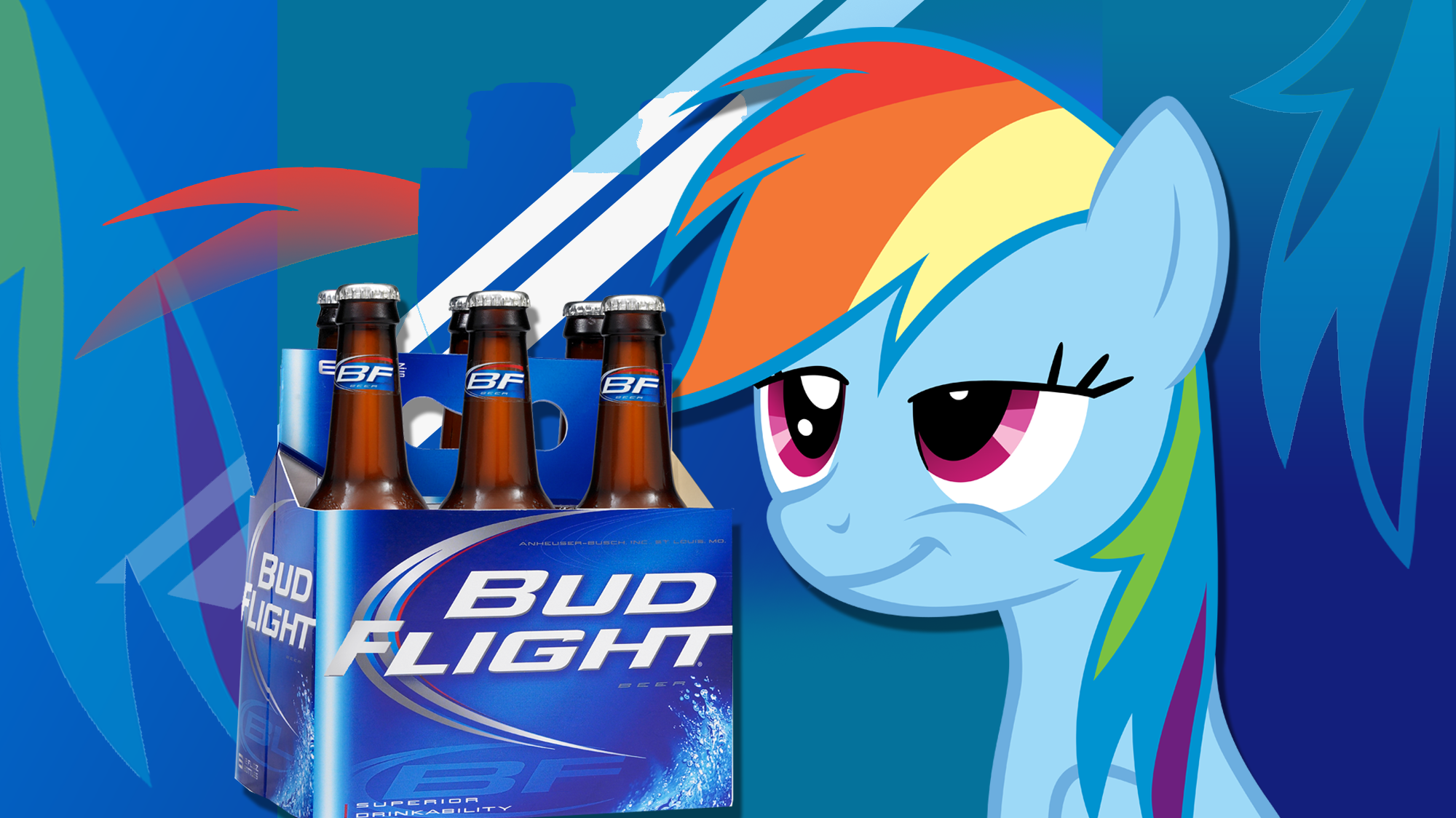 What Do Ponies Drink? - Rainbow Dash by 4Suit and Bernd01
