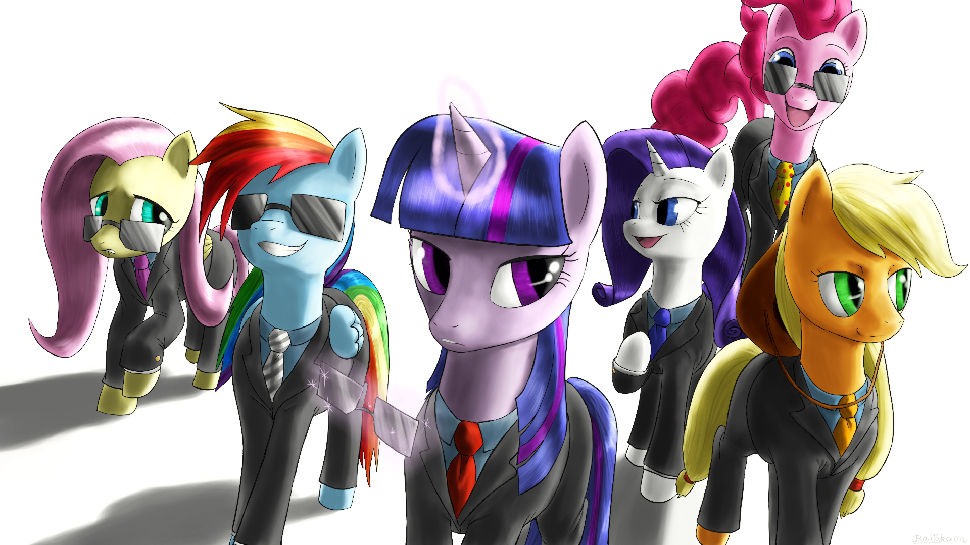 The Mane 6, Suited and Suave by Rautakoura