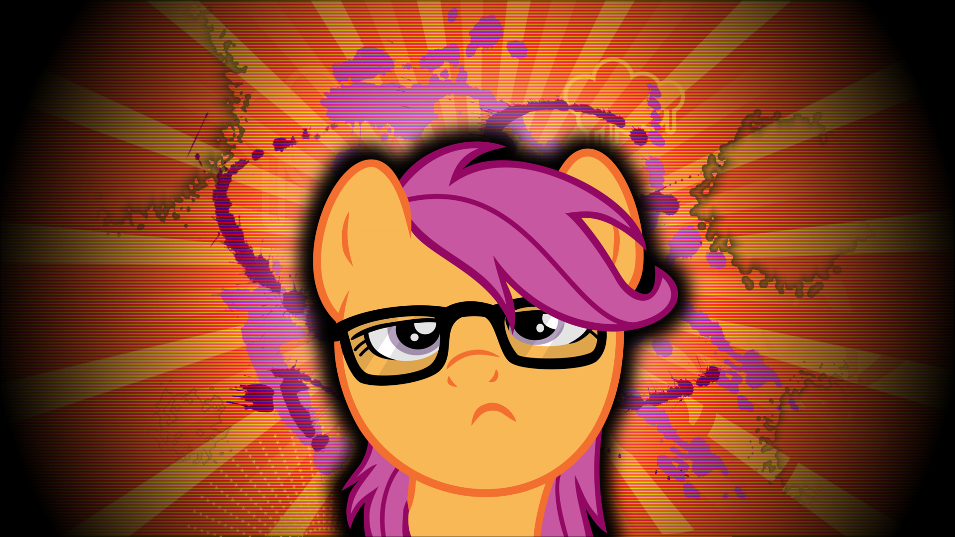 Hipster Scootaloo Wallpaper by Glitcher007 and Veggie55