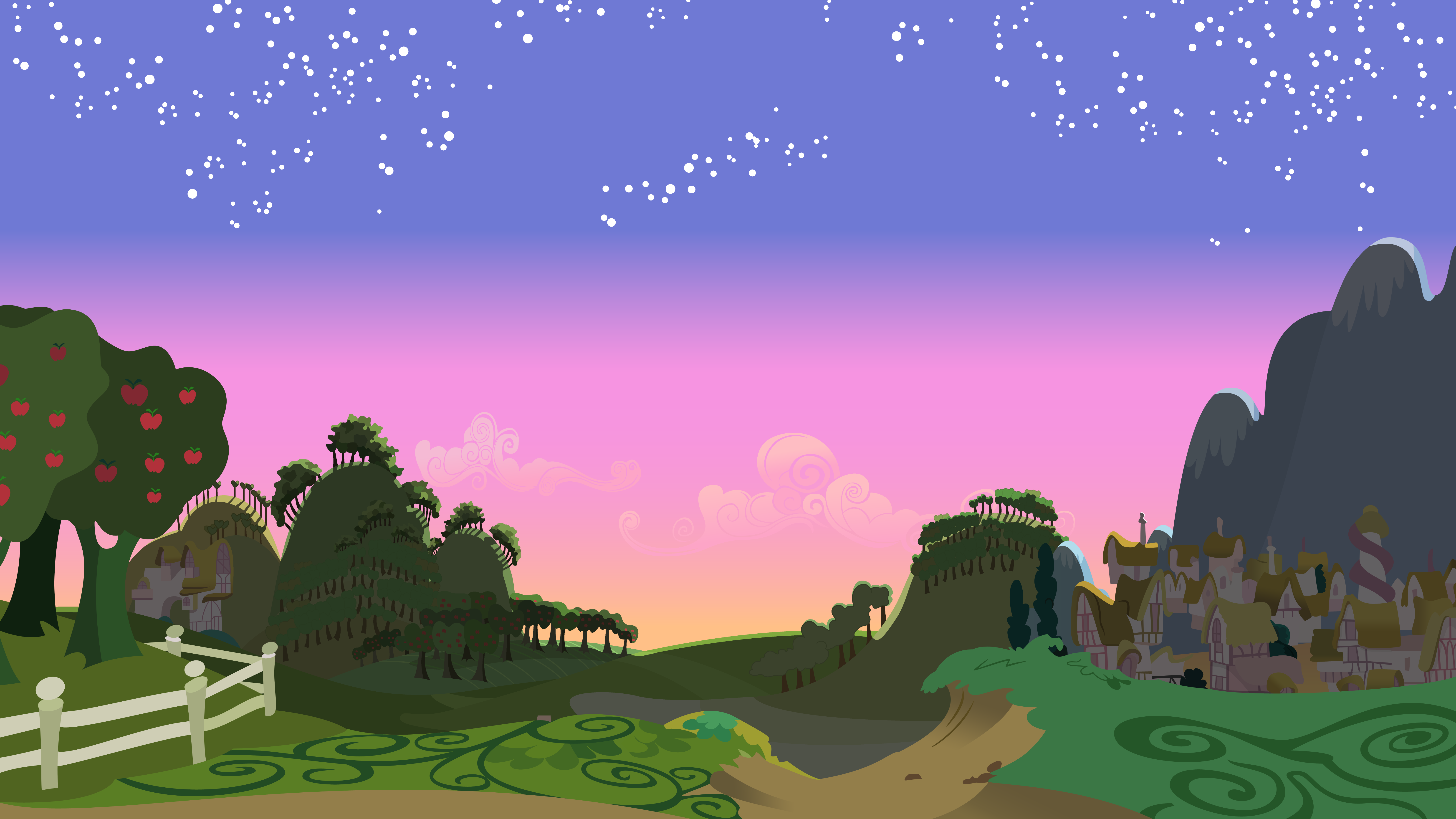 Dawn Scene - Full Frame Vector by Ironfruit