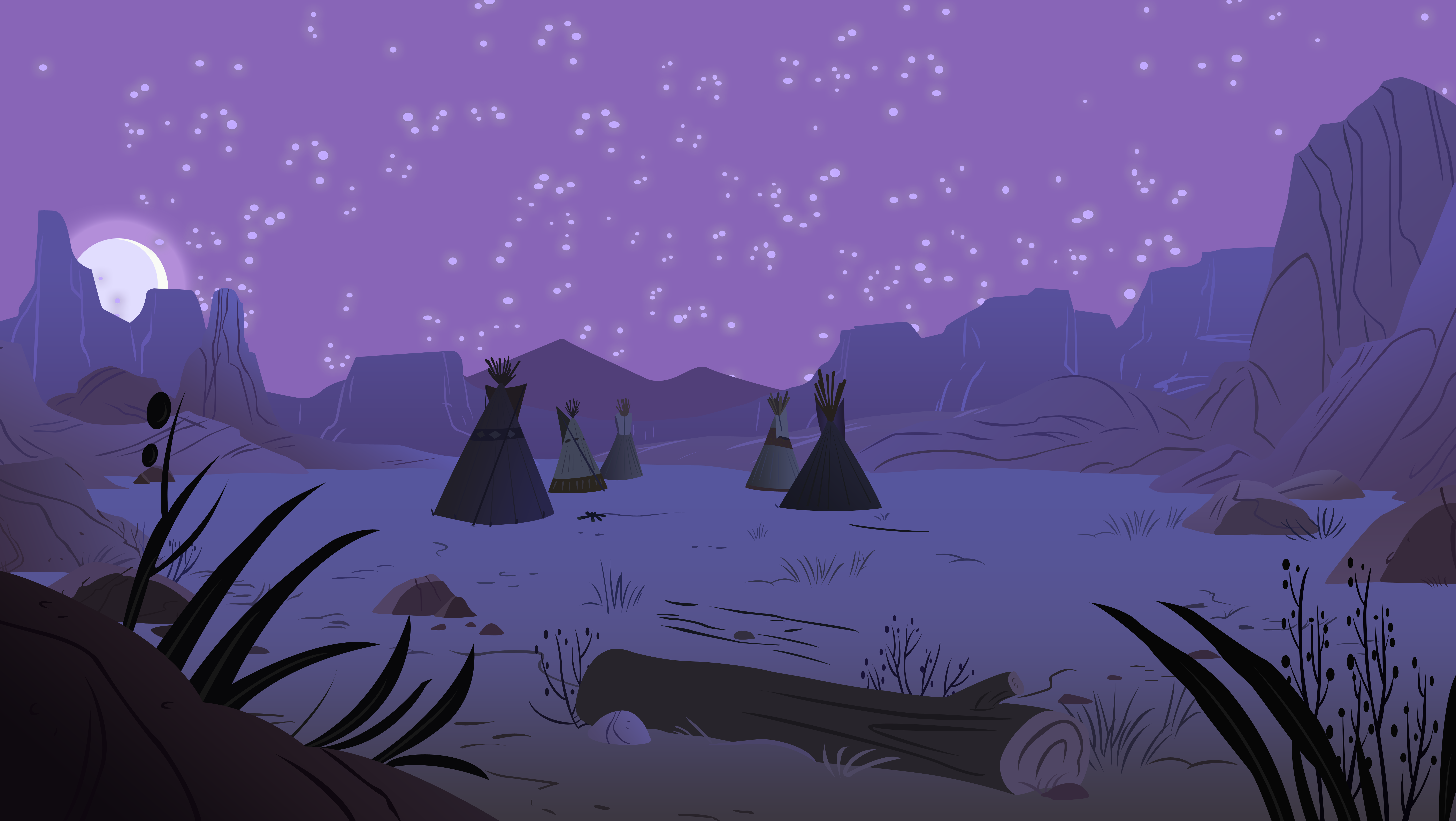 Tipi Desert Night by BonesWolbach