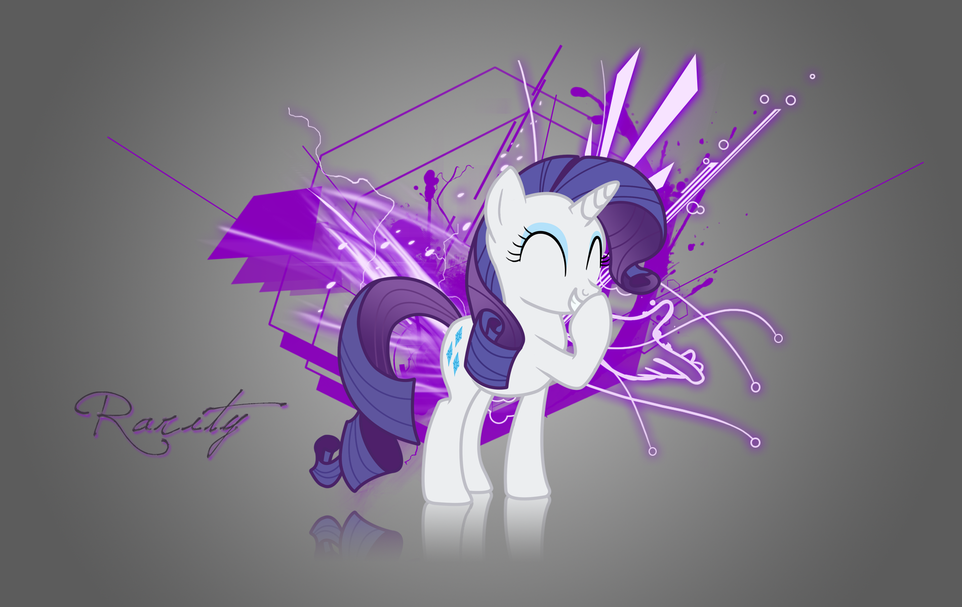 Rarity Wallpaper by heroman4b3 and Vexx3