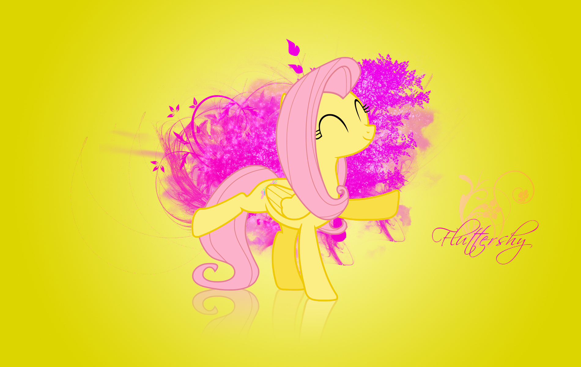 Fluttershy Wallpaper by RegolithX and Vexx3