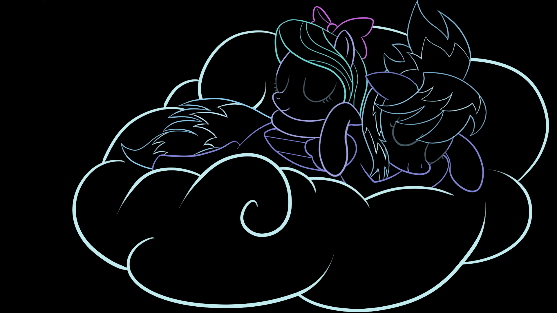 Flitter and Cloudchaser by Hunnel