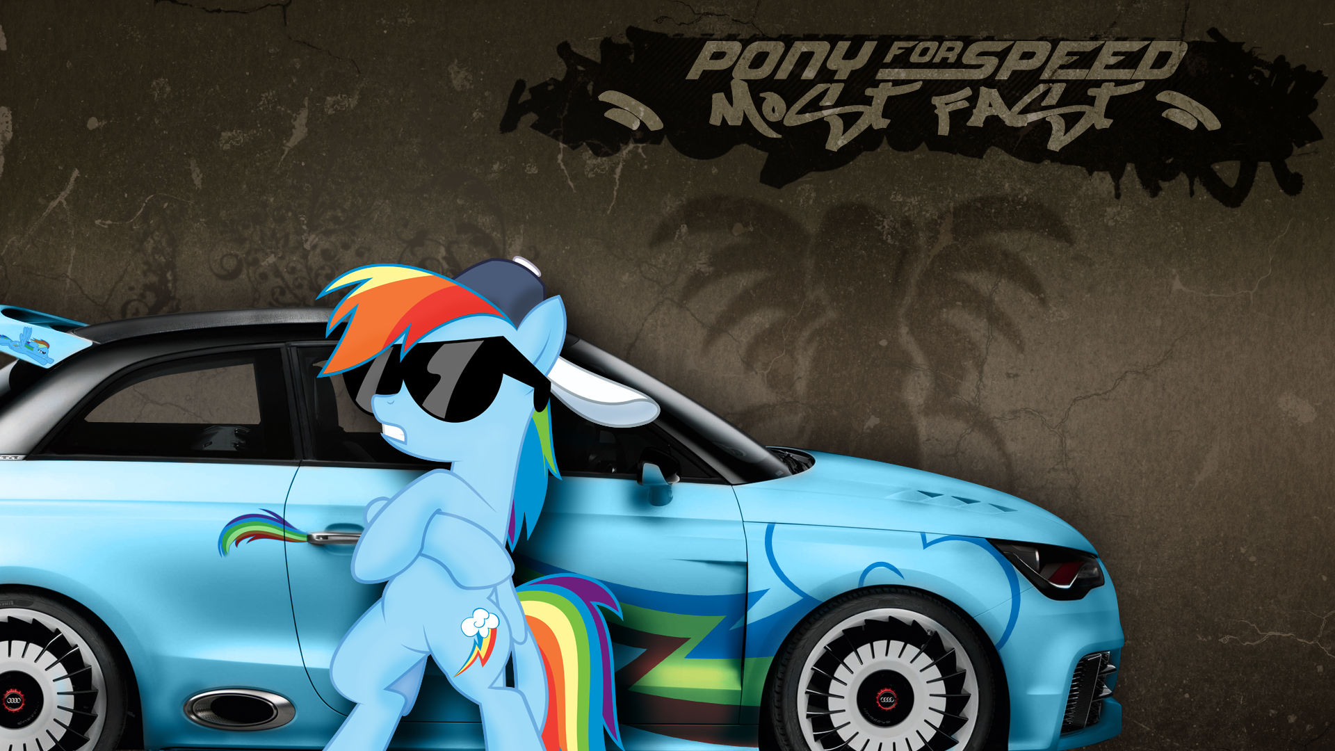 Wallpaper Crossover - PFS Most Fast by BlackGryph0n, EROCKERTORRES, kitsuneymg, Mackaged, NightmareMoonS and Peachspices