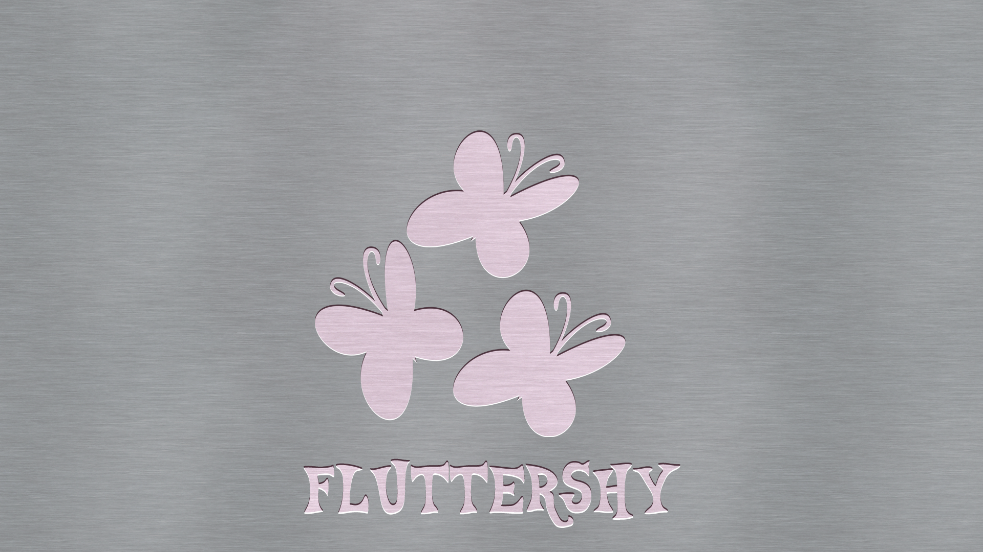 LetterPress Fluttershy(Dark) - Wallpaper by GuruGrendo