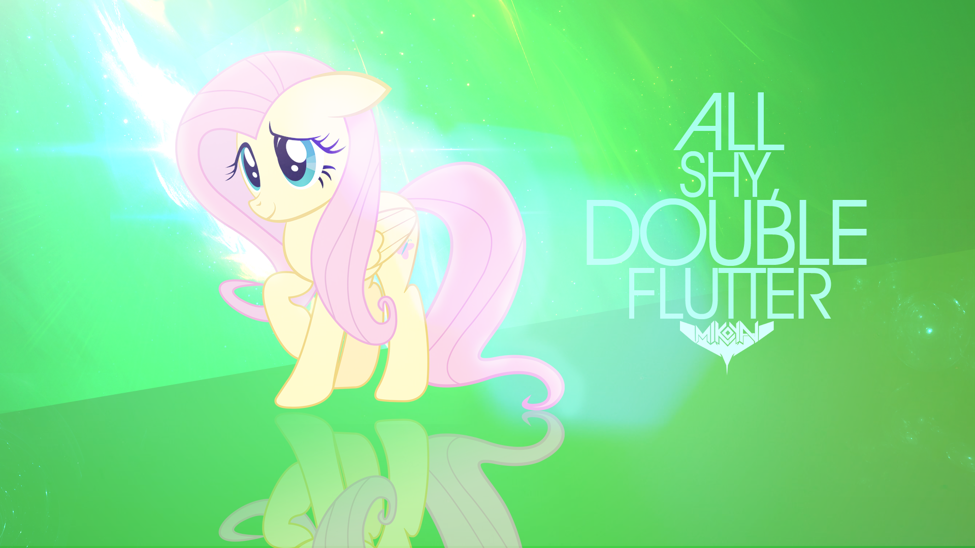 MANE 6 Wallpaper #4: Fluttershy by MikoyaNx and Peachspices