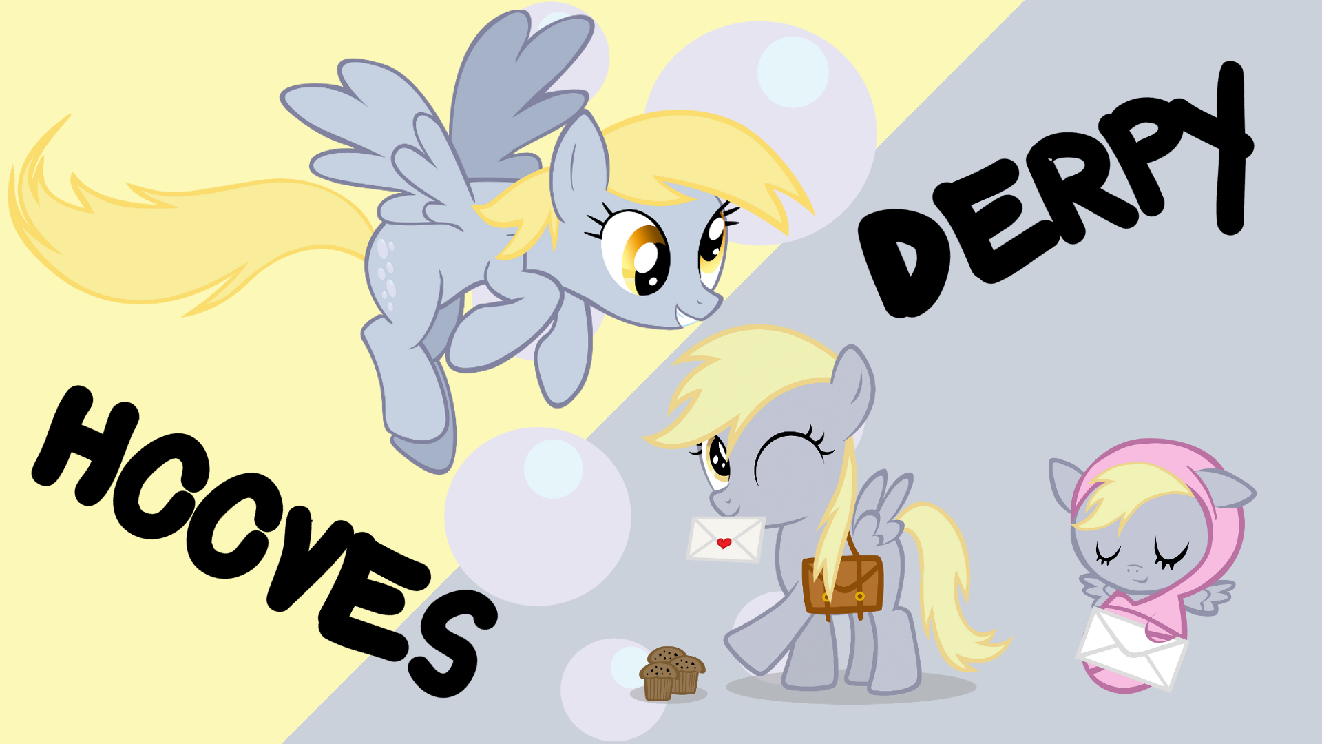 Mane Six Ages (Extra): Derpy Hooves by atnezau, Blackm3sh, Calumoninc, ooklah and Softfang