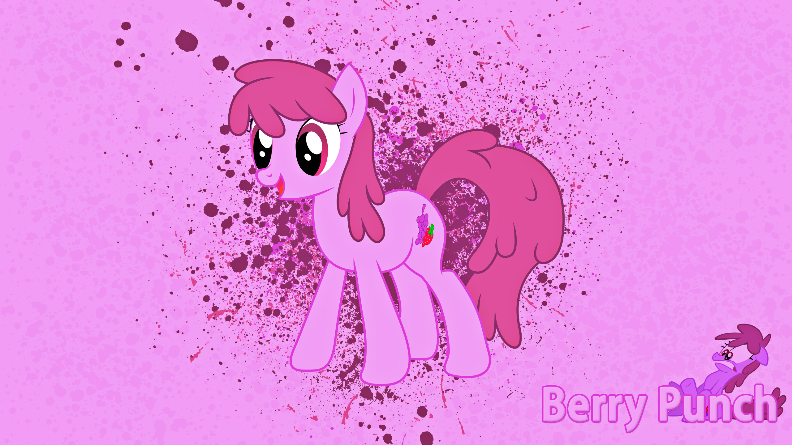 Berry Punch Ink Splatter Wallpaper by alanfernandoflores01