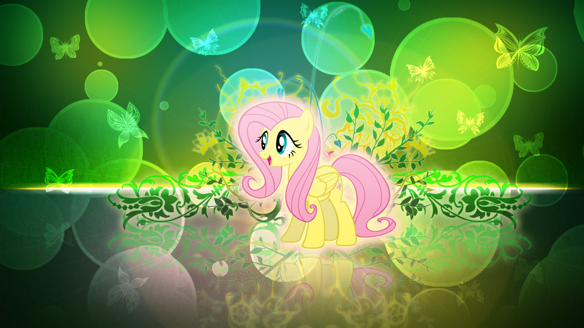 Fluttershy Wallpaper by ErsatzNomenclature and MrShadeZz