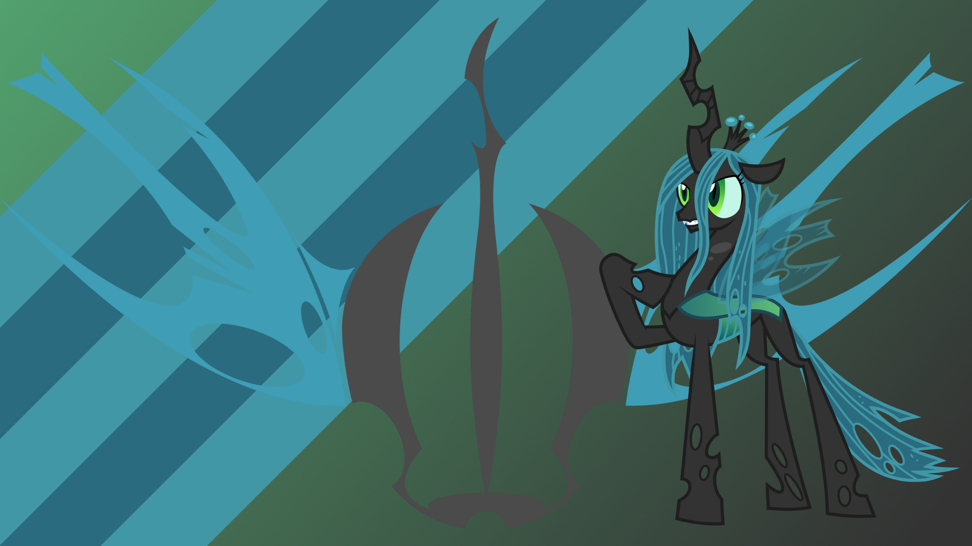 Minimalist Wallpaper 83: Queen Chrysalis by Emkay-MLP, Kooner-cz and Softfang