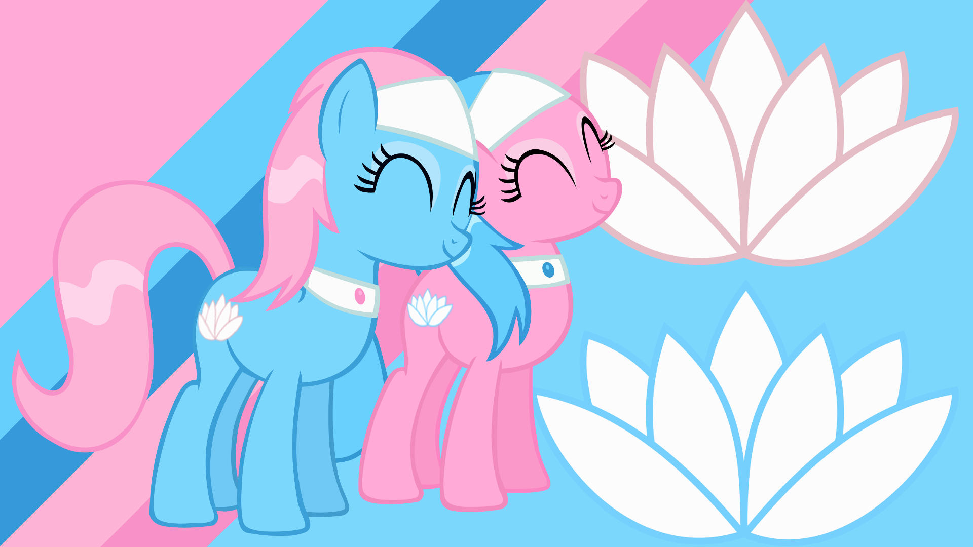 Minimalist Wallpaper 86: Aloe and Lotus by PDPie, Softfang and The-Smiling-Pony