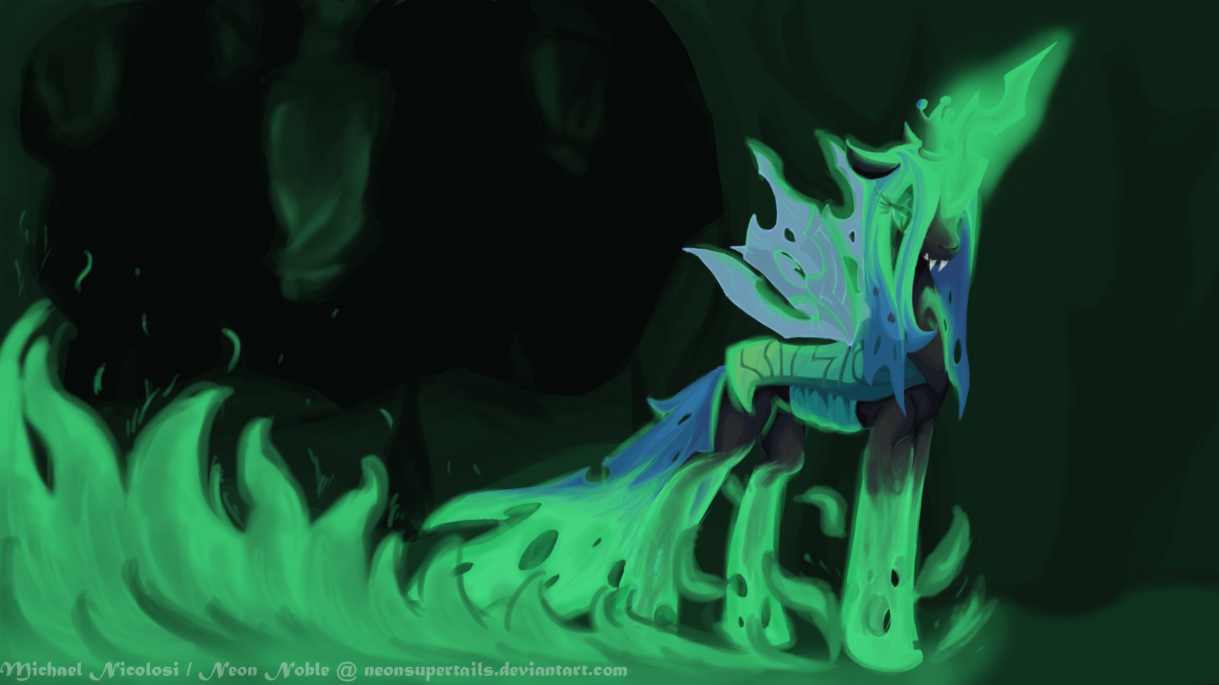 Chrysalis, Queen of the Changelings by Neonsupertails