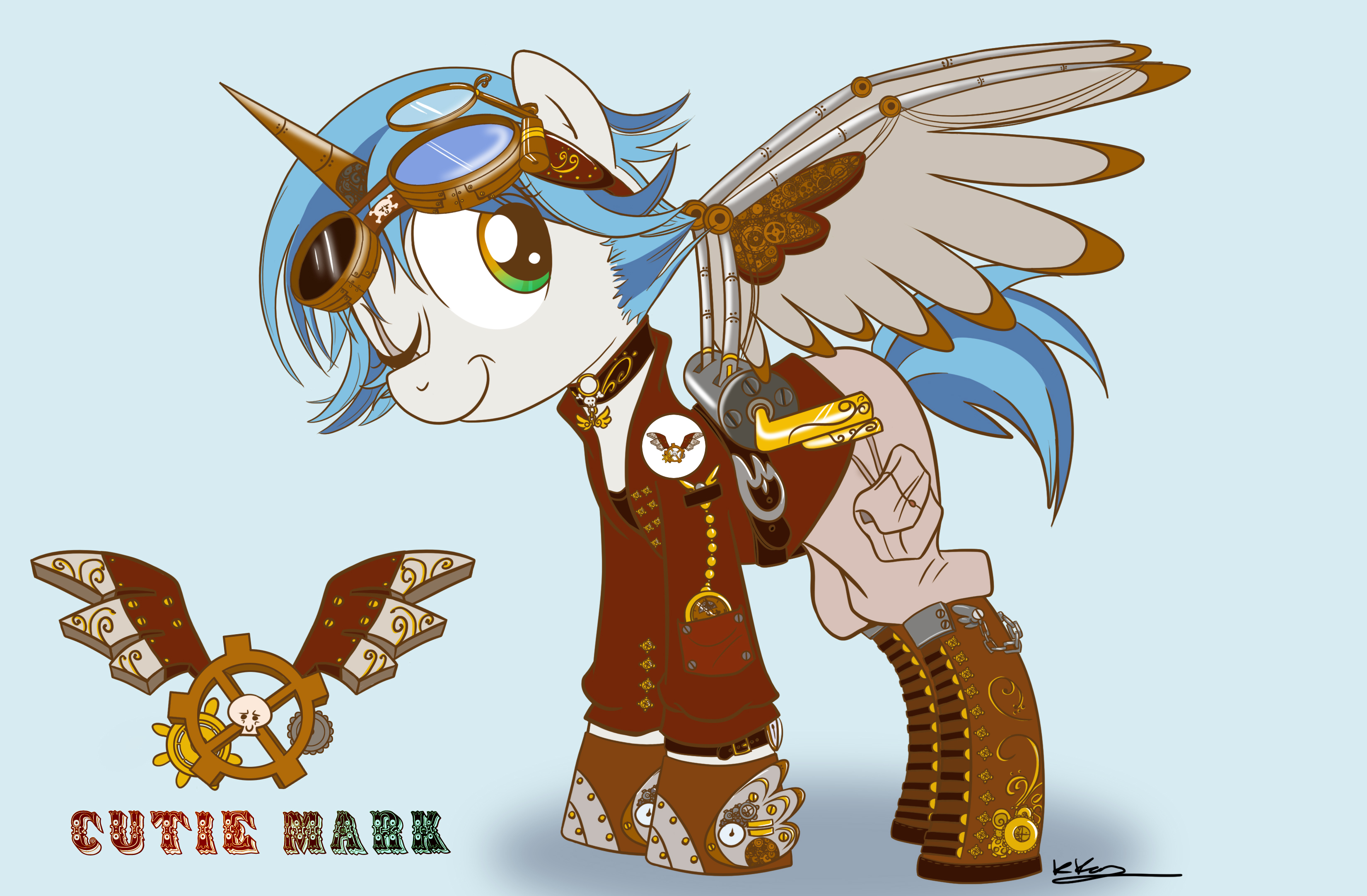 Steam Punk Pony Mascot Contest Submission by bunnimation