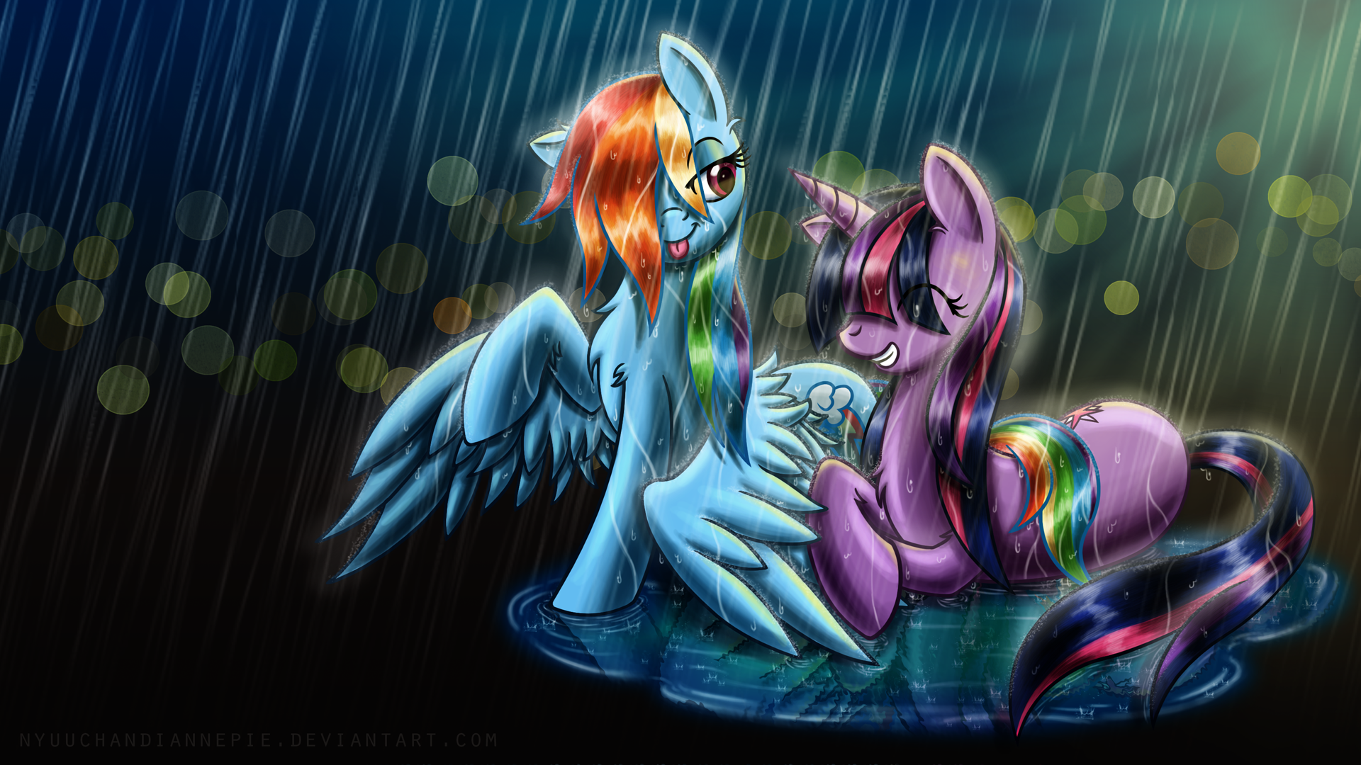 TwiDash in the rain by NyuuChanDiannePie