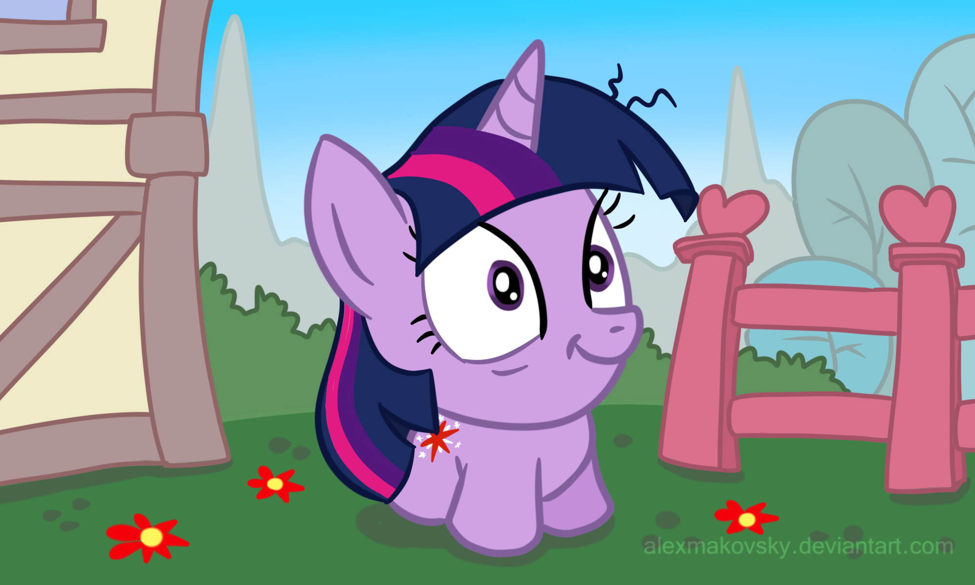 Crazy Chibi Twilight Sparkle by alexmakovsky