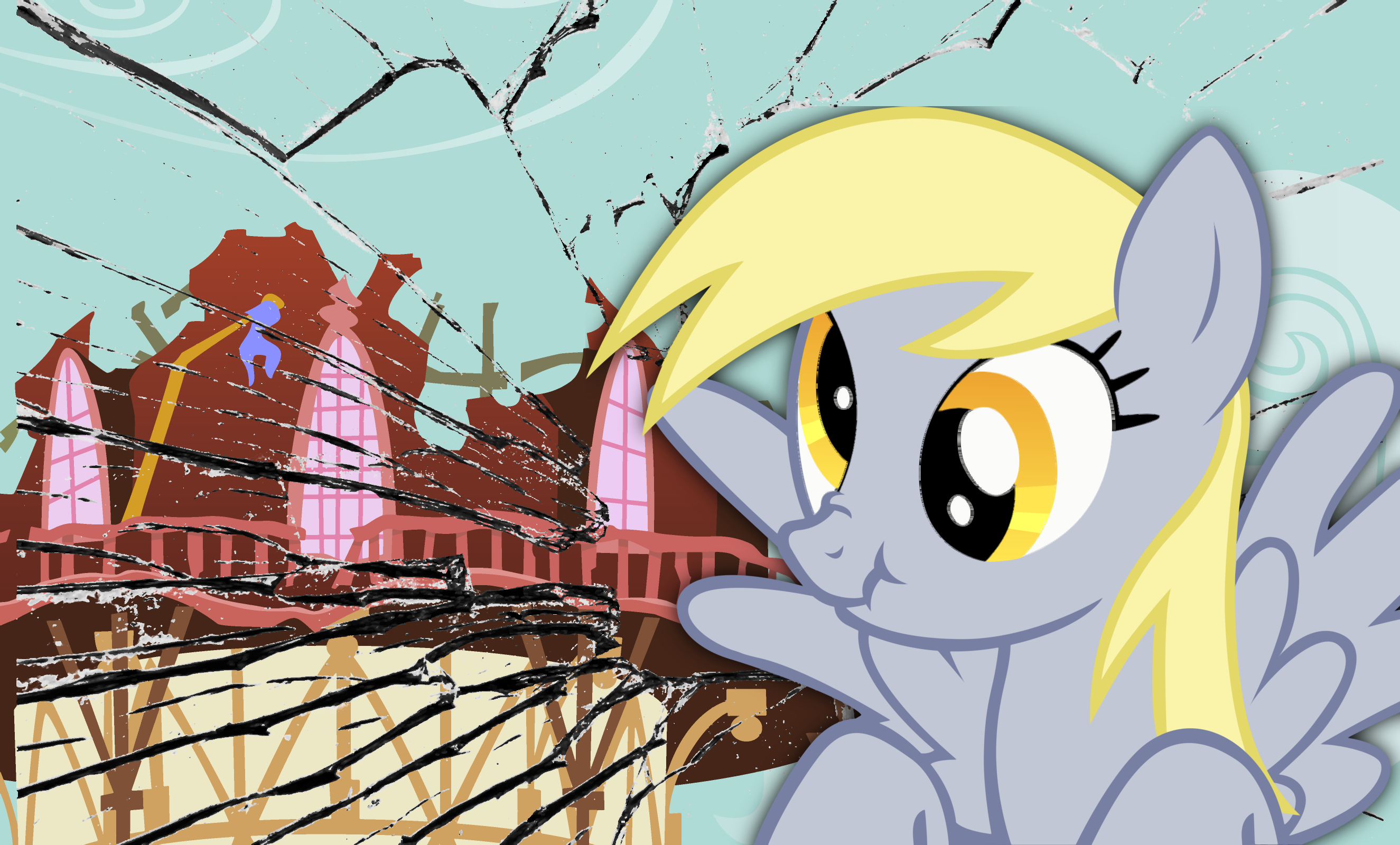 Derpy broke your background by flyingdoombunny and RainbowPlasma