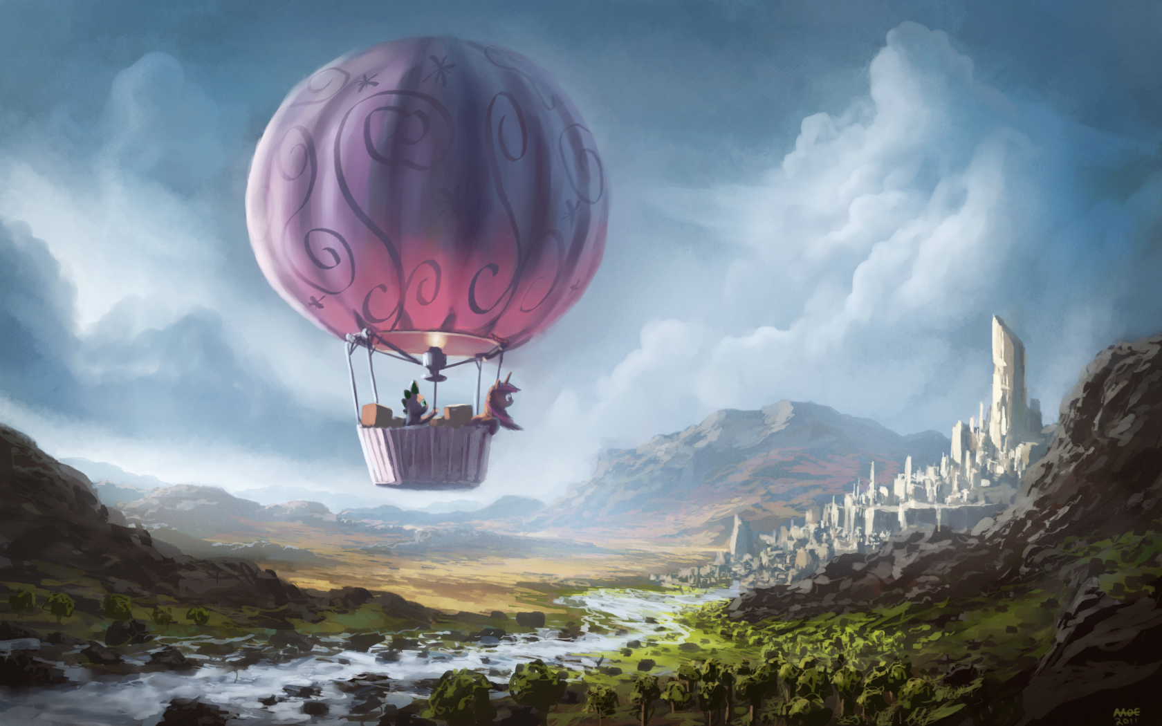 Balloon Landscape by Moe
