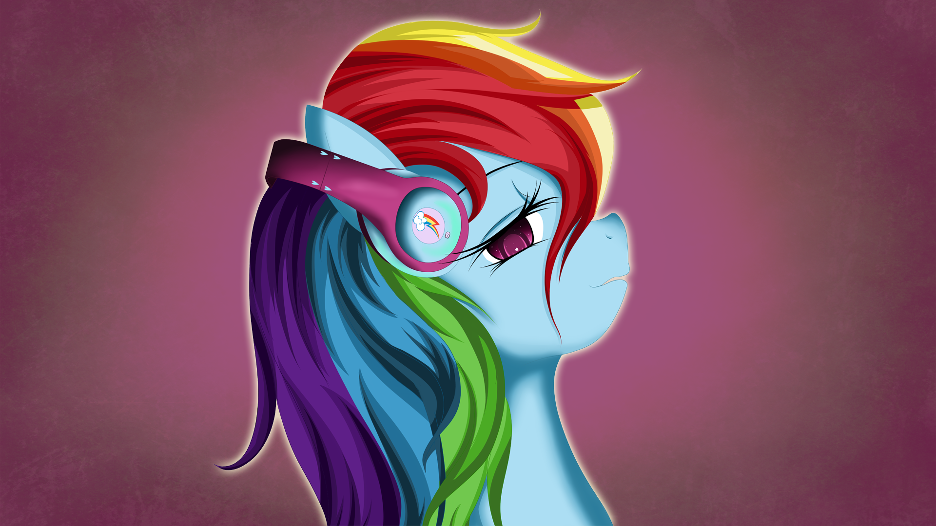 Rainbow Dash Headphones by Skardan and Winterrrr