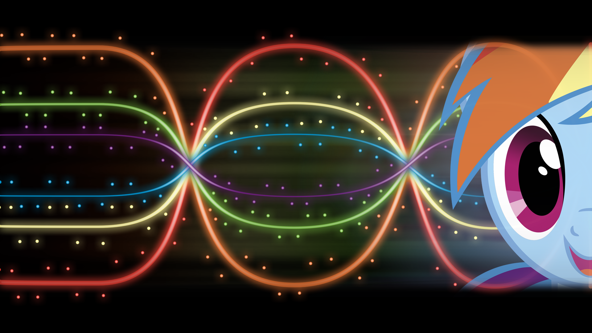 Rainbow Dash 'Lights and Neons' Wallpaper by BlueDragonHans