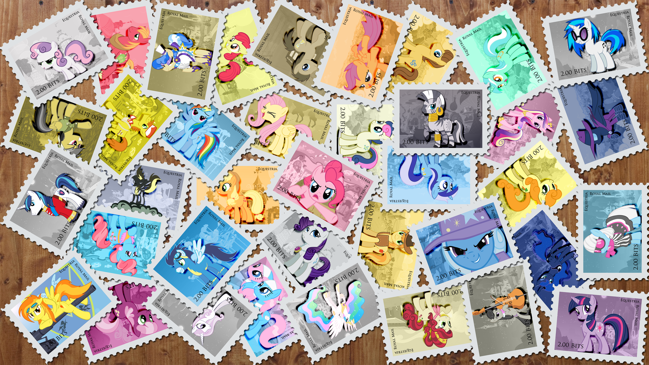 Original Random Stamps Wallpaper by pims1978