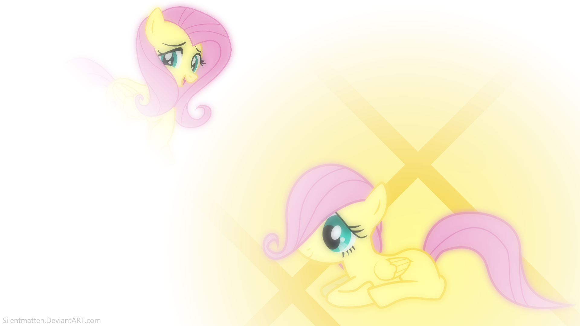 Filly Fluttershy Wallpaper \=/ Re-Make by Silentmatten